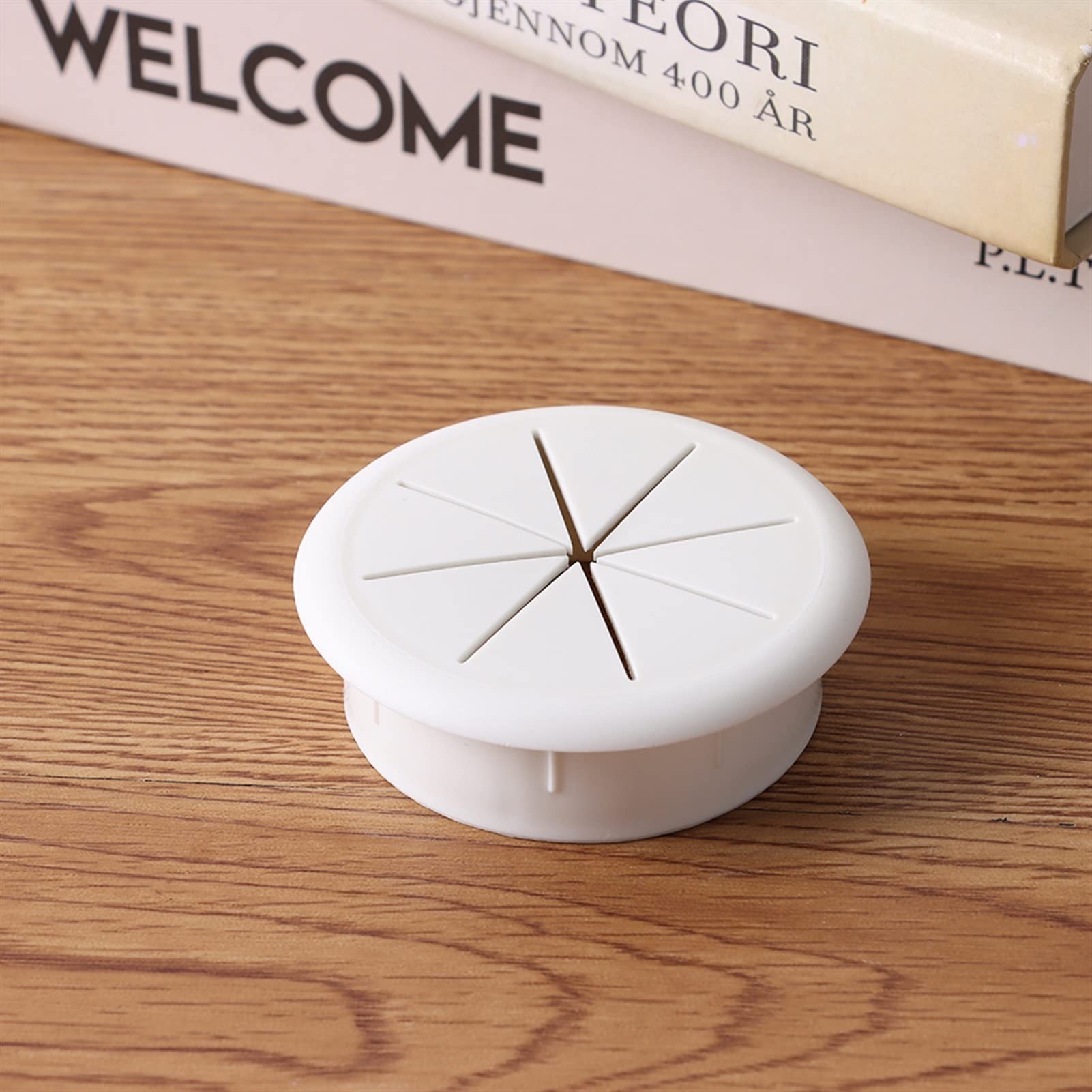occhiello da scrivania Passacavo da scrivania Organizzatore for cavi tavolo Copri foro for Scatola di filettatura Porta uscita Mobili Home Office(Black,60mm)