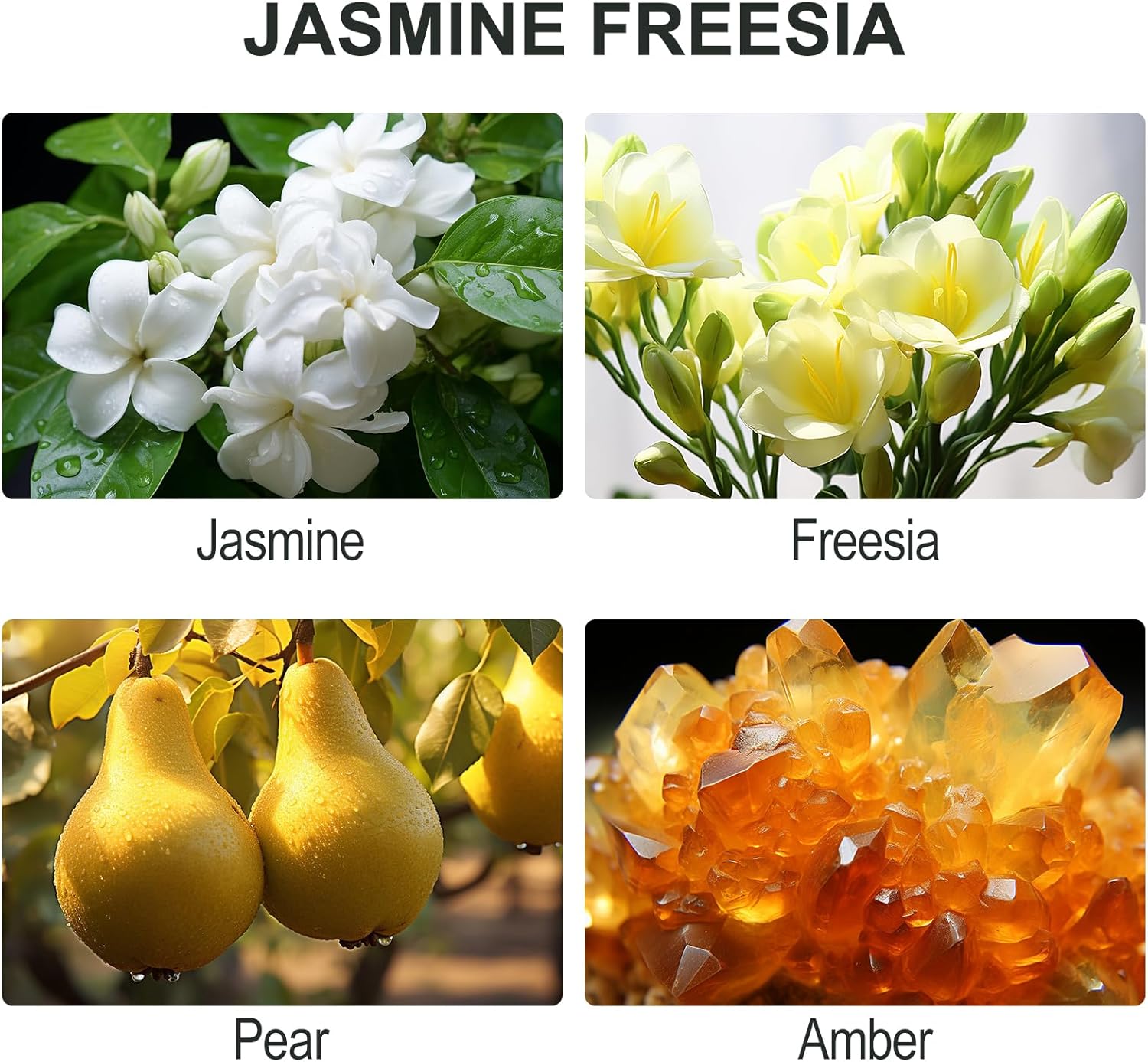 L'odeur Vill Reed Diffuser Set, 6.7 oz(200ml) Jasmine Freesia Scented Diffuser with 6 Oil Diffuser Sticks, Home Fragrance Essential Oil Reed Diffuser for Home Large Rooms Bathroom Shelf Decor - Image 2