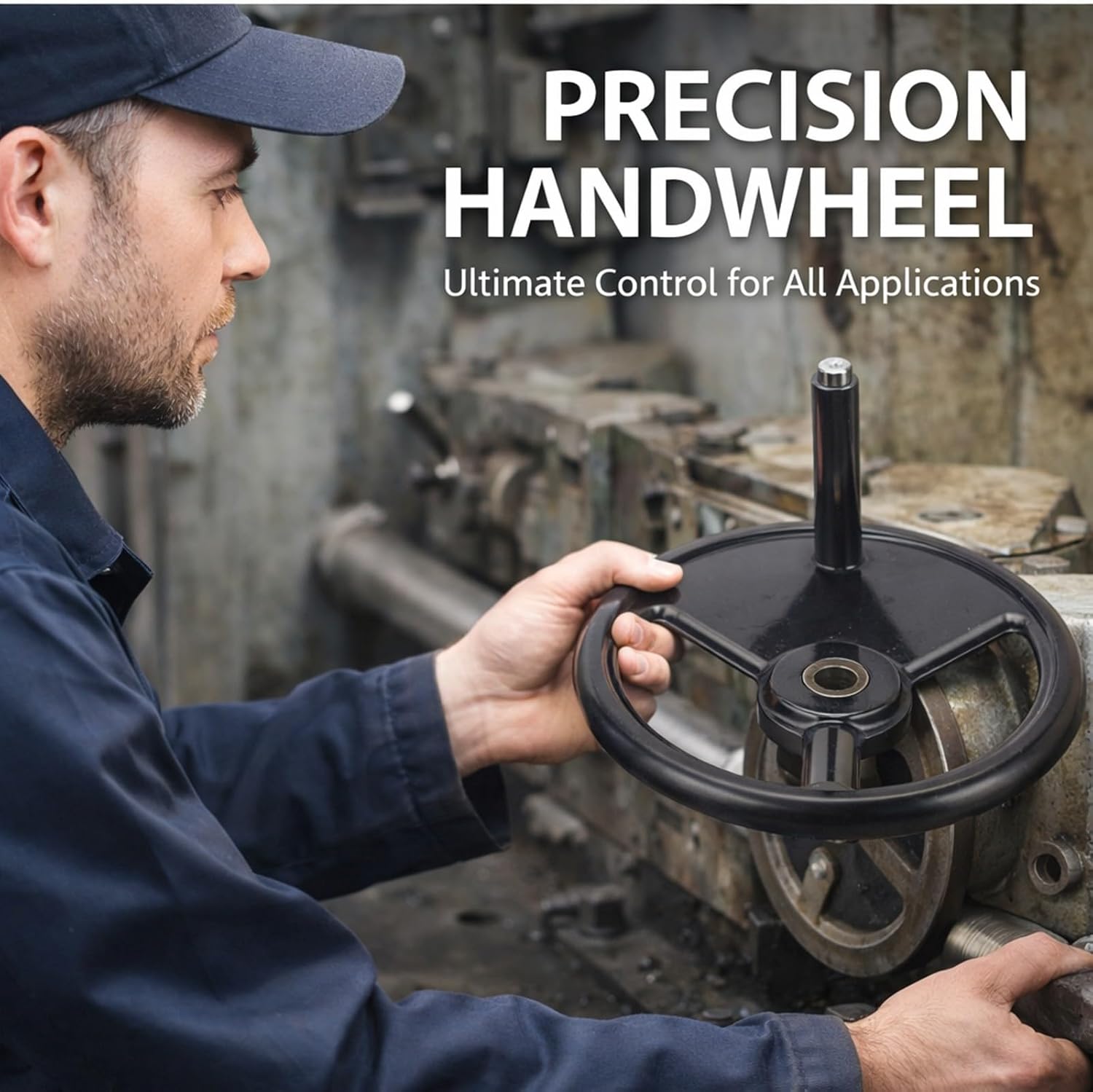 Milling Hand Wheel, 22x250mm, Engineering Plastics Round Shape Hand Wheel - Multifunctional Use, Durable Material, Ideal for Grinders and Machine Tools