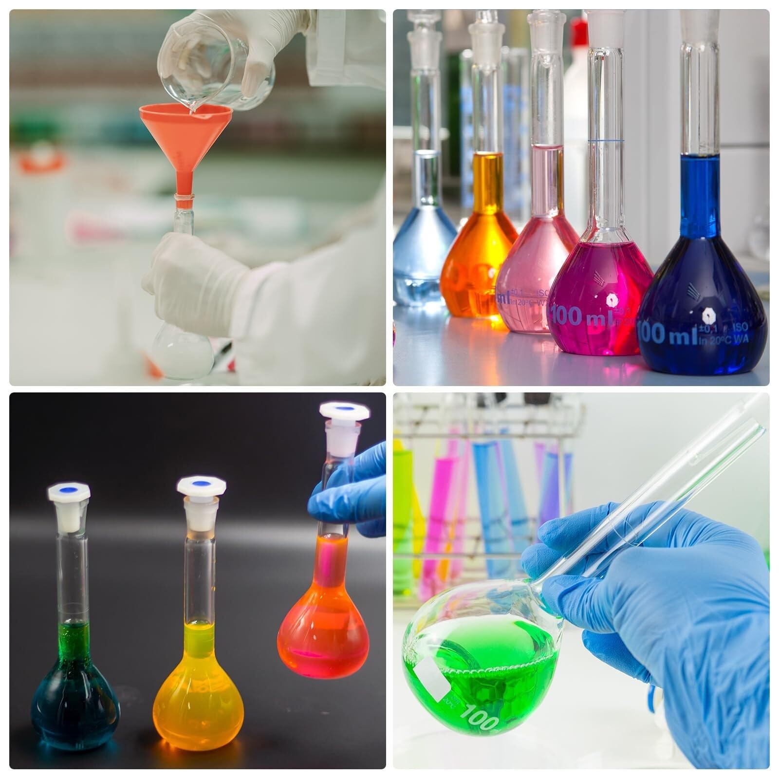 Matraz aforado 5ml - Vidrio borosilicato 3.3 con tapón para experimentos de laboratorio precisos(1000ml)