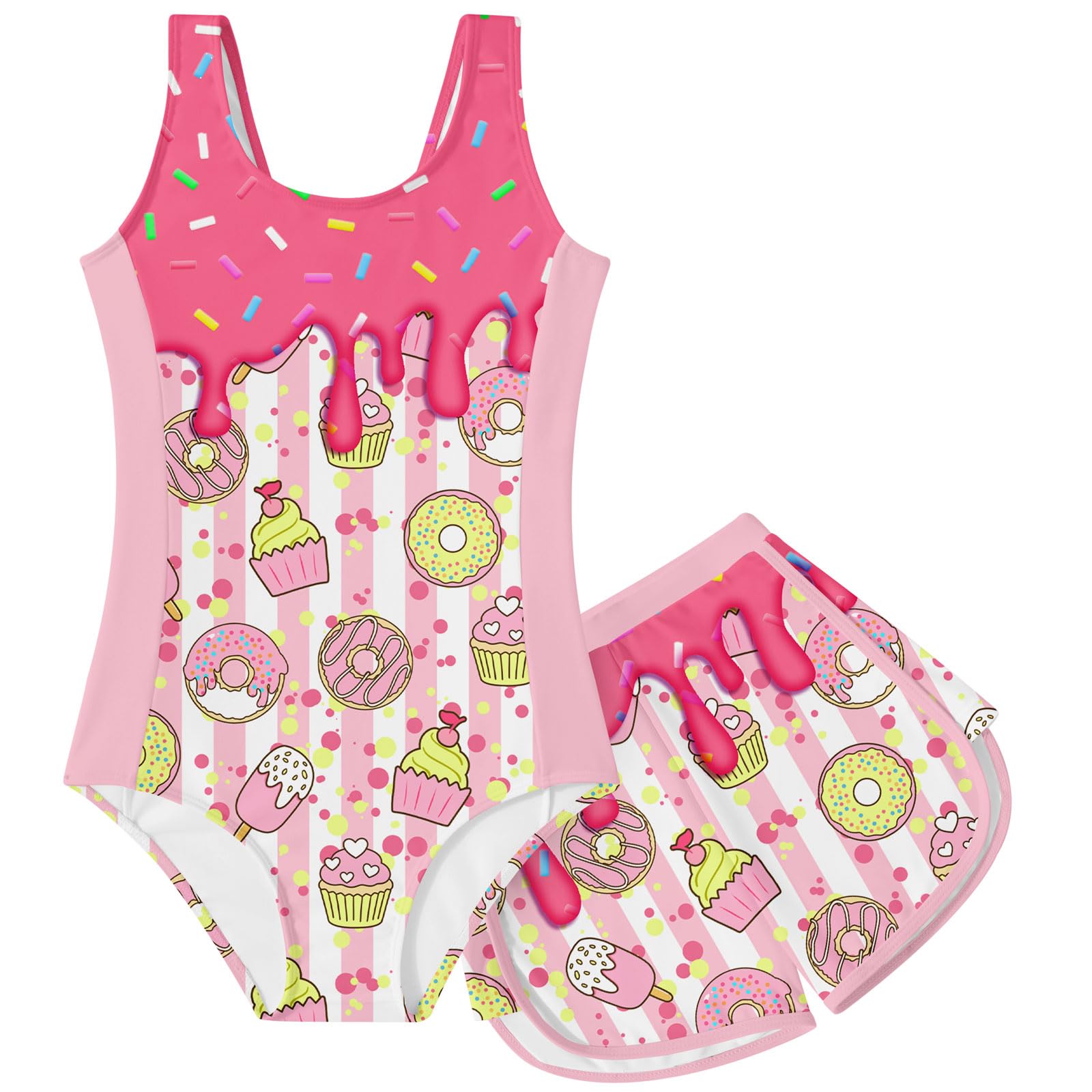 TUONROAD Toddler Girls One Piece Swimsuit Bathing Suit with Short for 3-9