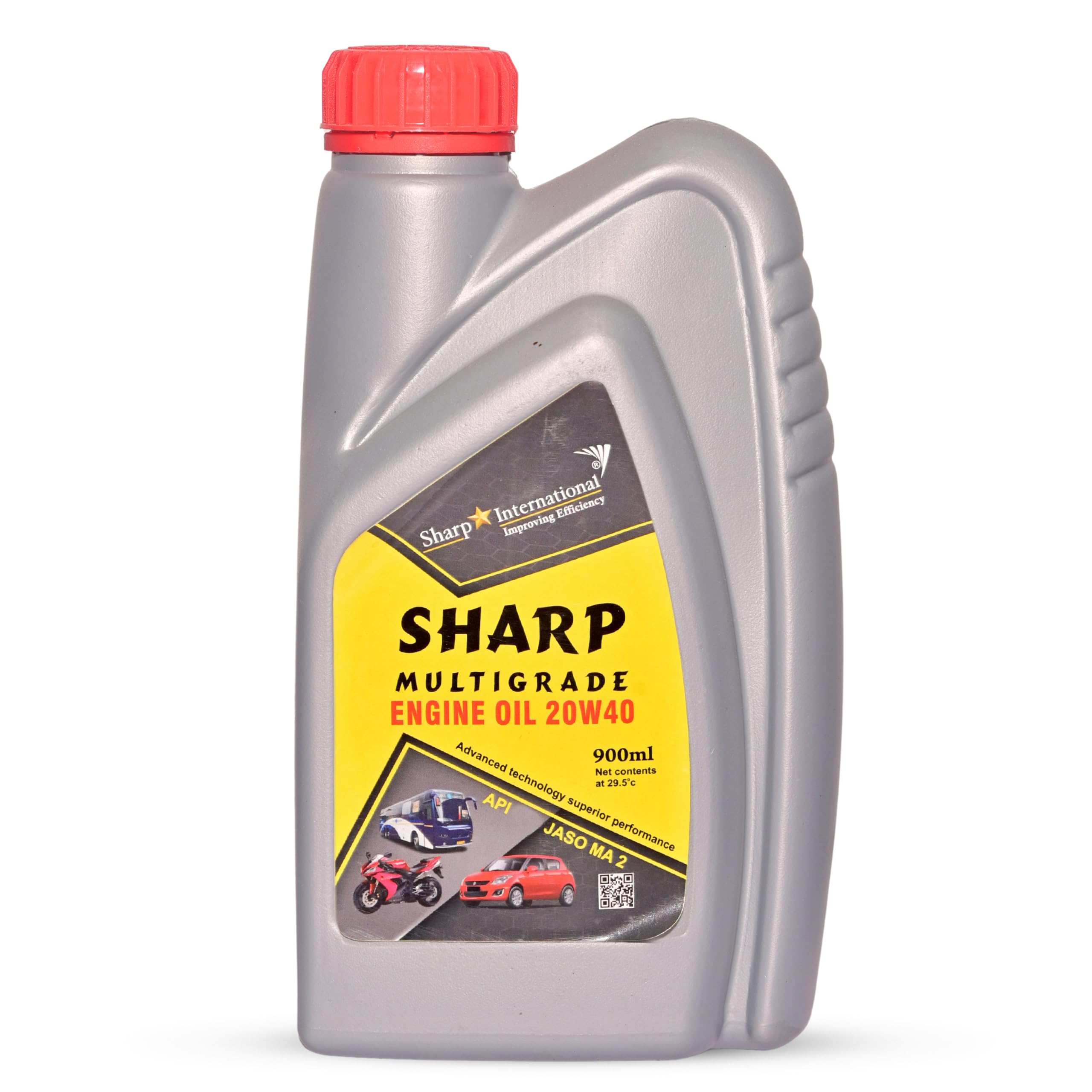 Sharp Multigrade Engine Oil 20W40 | API & JASO MA2 Certified | High Performance Lubricant for Bikes, Cars & Commercial Vehicles | 900 ml-image-39
