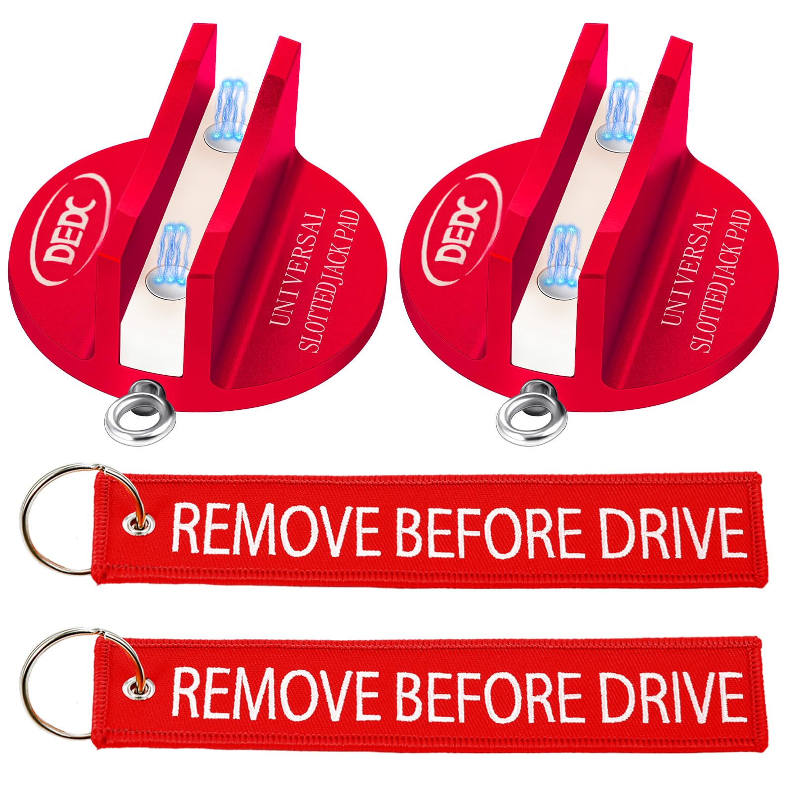 Amazon.com: DEDC Universal Pinch Weld Jack Pad 2 Pcs Red, Magnetic