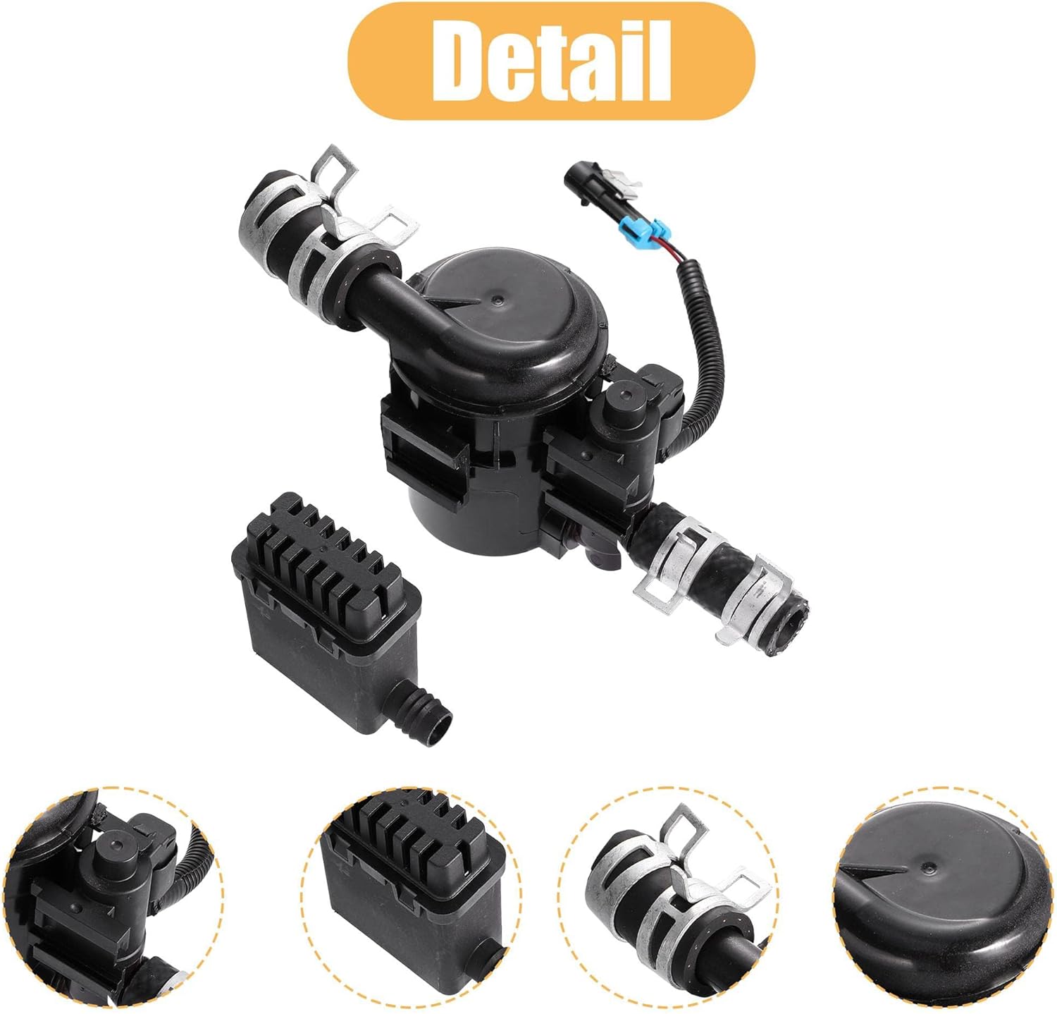 Vapor Canister Vent Solenoid Replacement for 2007-2015 Chevy Silverado 1500-3500/GMC Sierra 1500-3500 Fuel Tank Vapor Emission Canister Vent Solenoid Kit for Engine 4.3/4.8/5.3/6.2 911-099