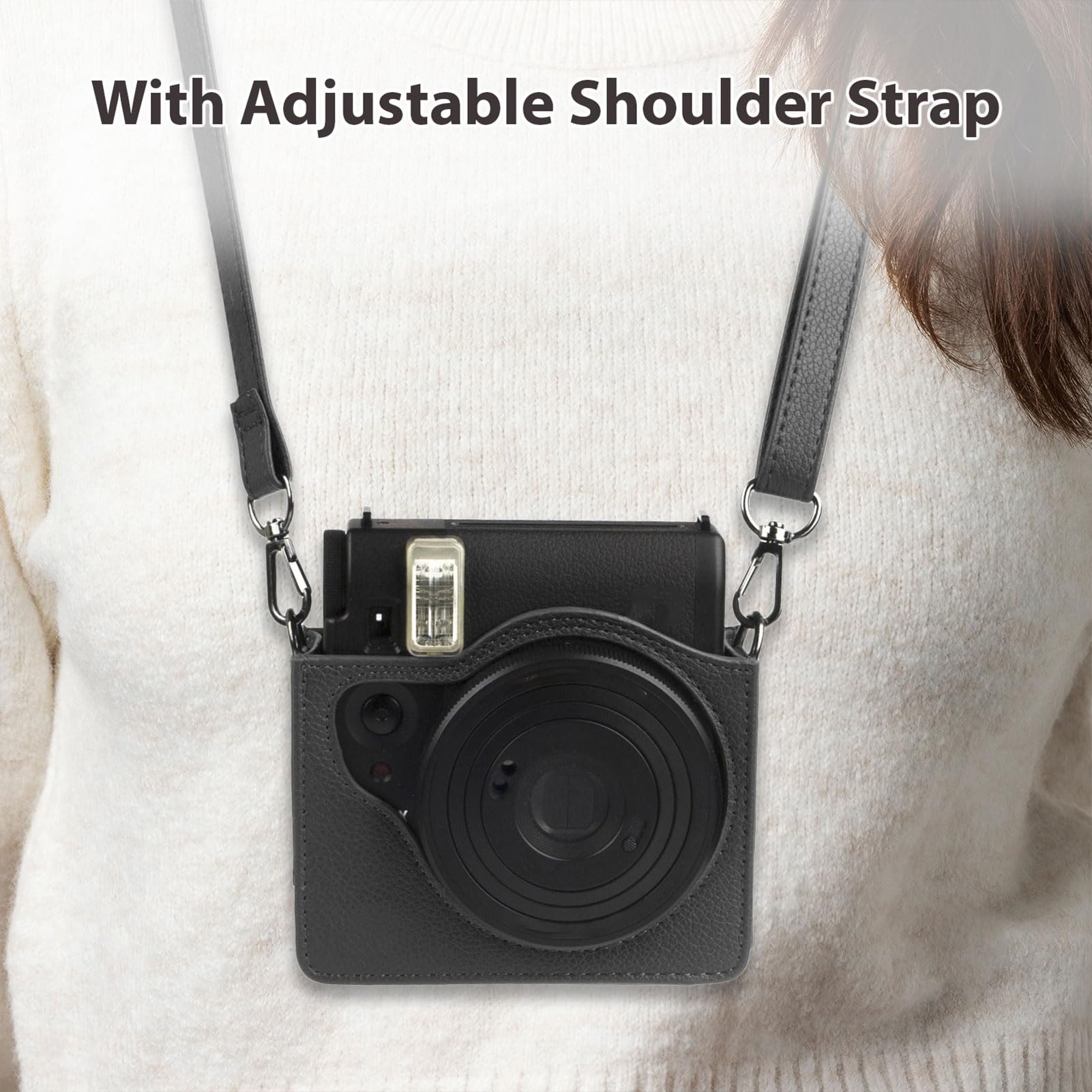Custodia per fotocamera Mini 99 Borsa protettiva leggera con tracolla regolabile per un facile accesso (Nera)