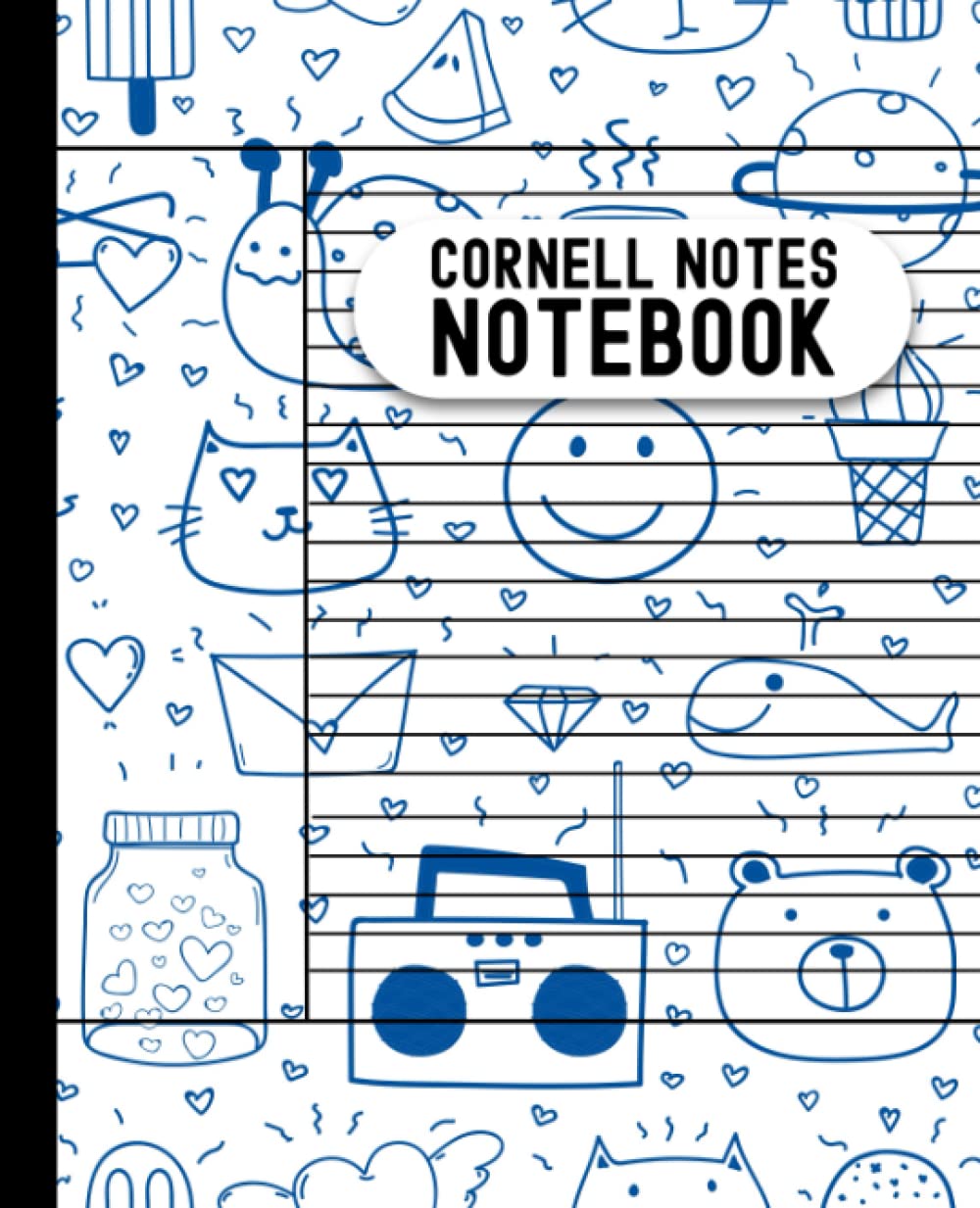 Cornell Notes Notebook: Note Taking System for Students, Teachers, School, Work | College Ruled 110 Pages | Doodles