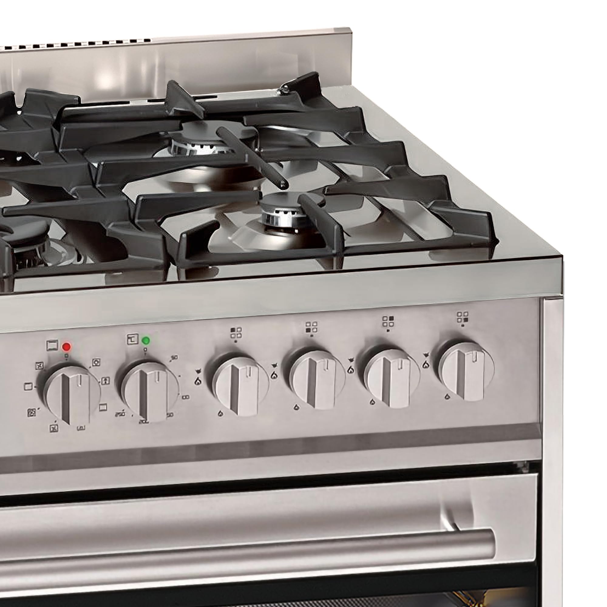 Gurari Gasherd mit Elektrobackofen GCH E 610 X • Standherd 60 cm aus Edelstahl • Herd mit Erdgas oder Propangas • Multi Backofen 60 L • 4 Kw • WOK • Gas Standherd • Range Cooker