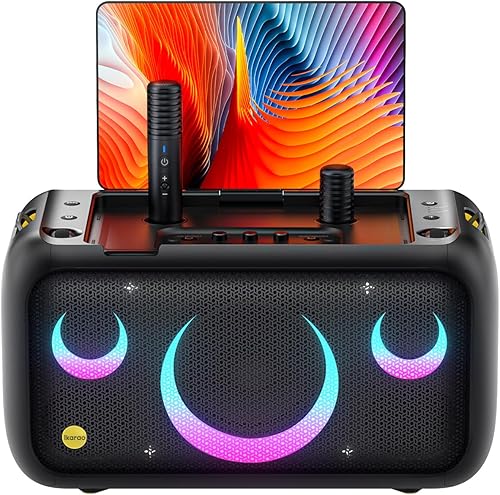 Miniatura 1 de Ikarao Máquina de karaoke 2024 para adultos, con pantalla de letra, pantalla de karaoke integrada de 13.3 pulgadas, máquina de karaoke portátil todo