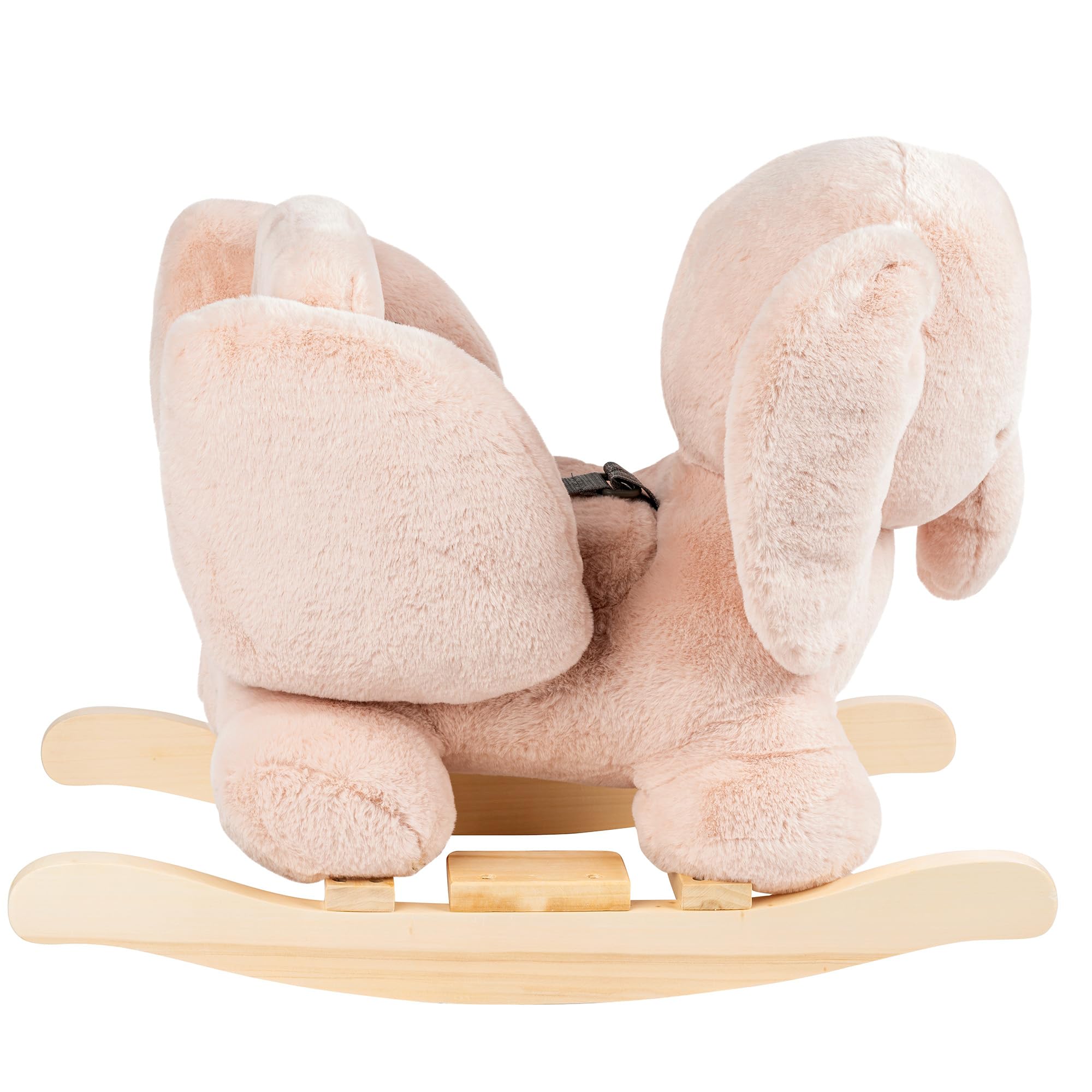 Nattou Schaukeltier, Elefant, Inkl. Sicherheitsgurt, Fröhliches Hin- und Herschaukeln, 100% Polyester, FanFan, Altrosa