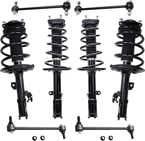 Miniatura 290 de Detroit Axle - Kit de puntales delanteros de 6 piezas para Chevrolet Aveo Aveo5 Pontiac G3 Wave, barra estabilizadora, varillas de acoplamiento