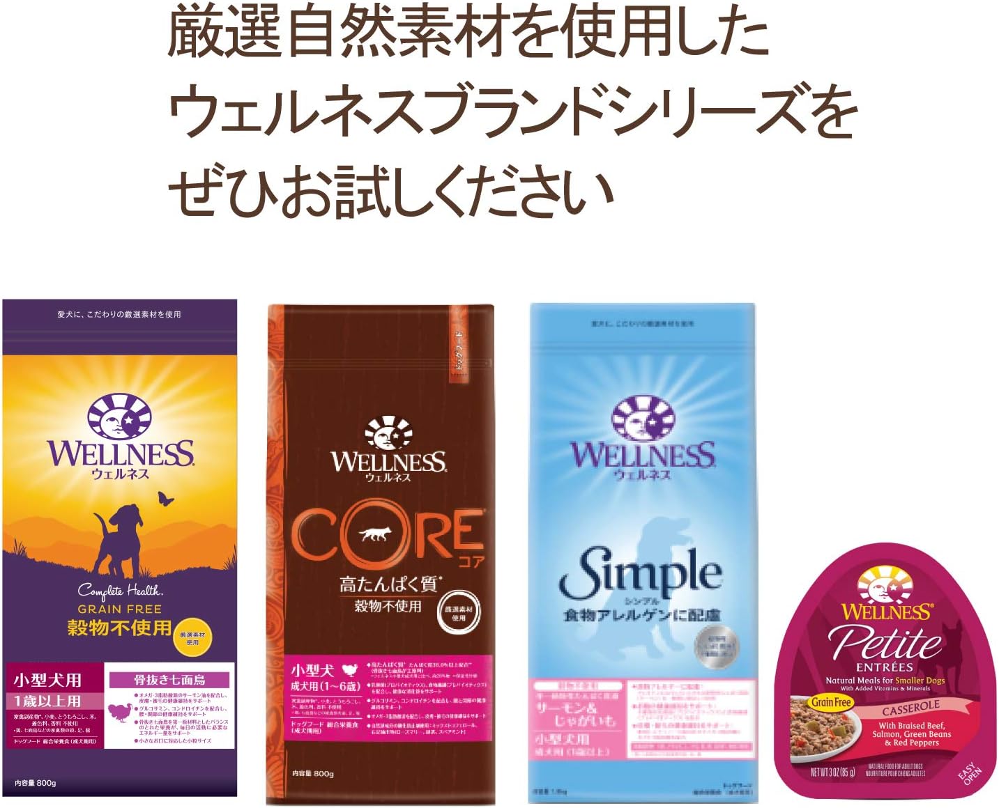 Amazon Co Jp ウェルネス ドッグフード 小型犬成犬用 1歳以上 シンプル 食物アレルゲンに配慮 サーモン じゃがいも 穀物不使用 800グラム X 1 ペット用品