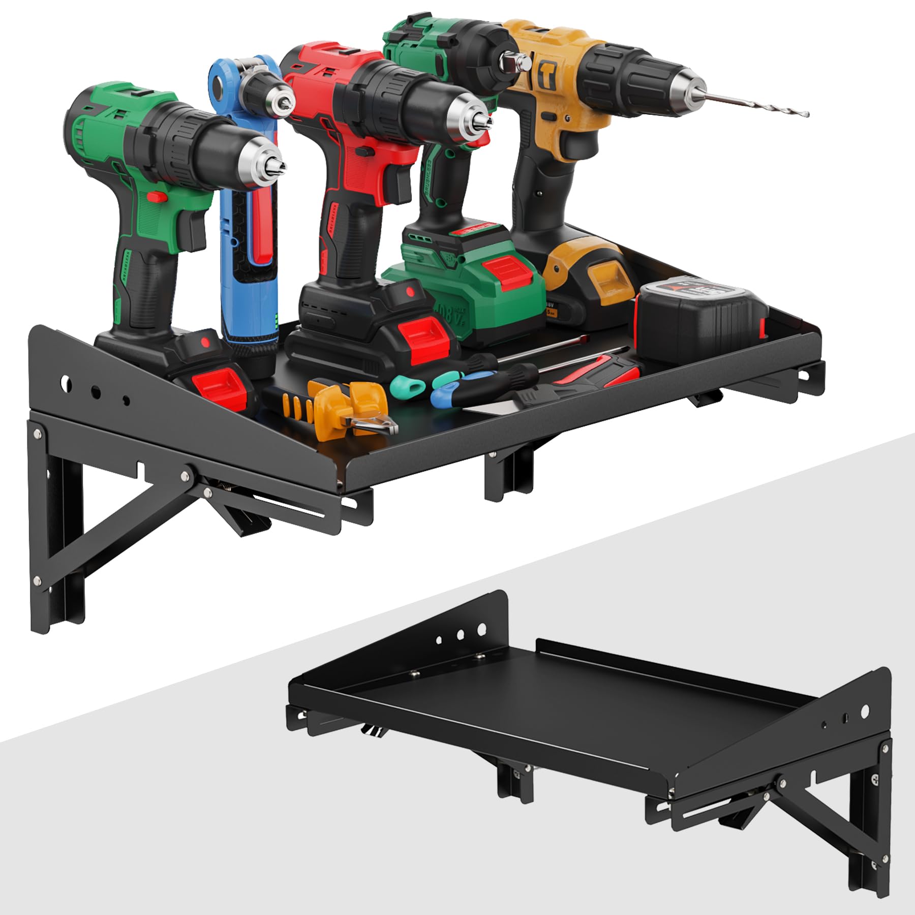 Supports d'étagère pliables rigides pour fixer une table murale rabattable