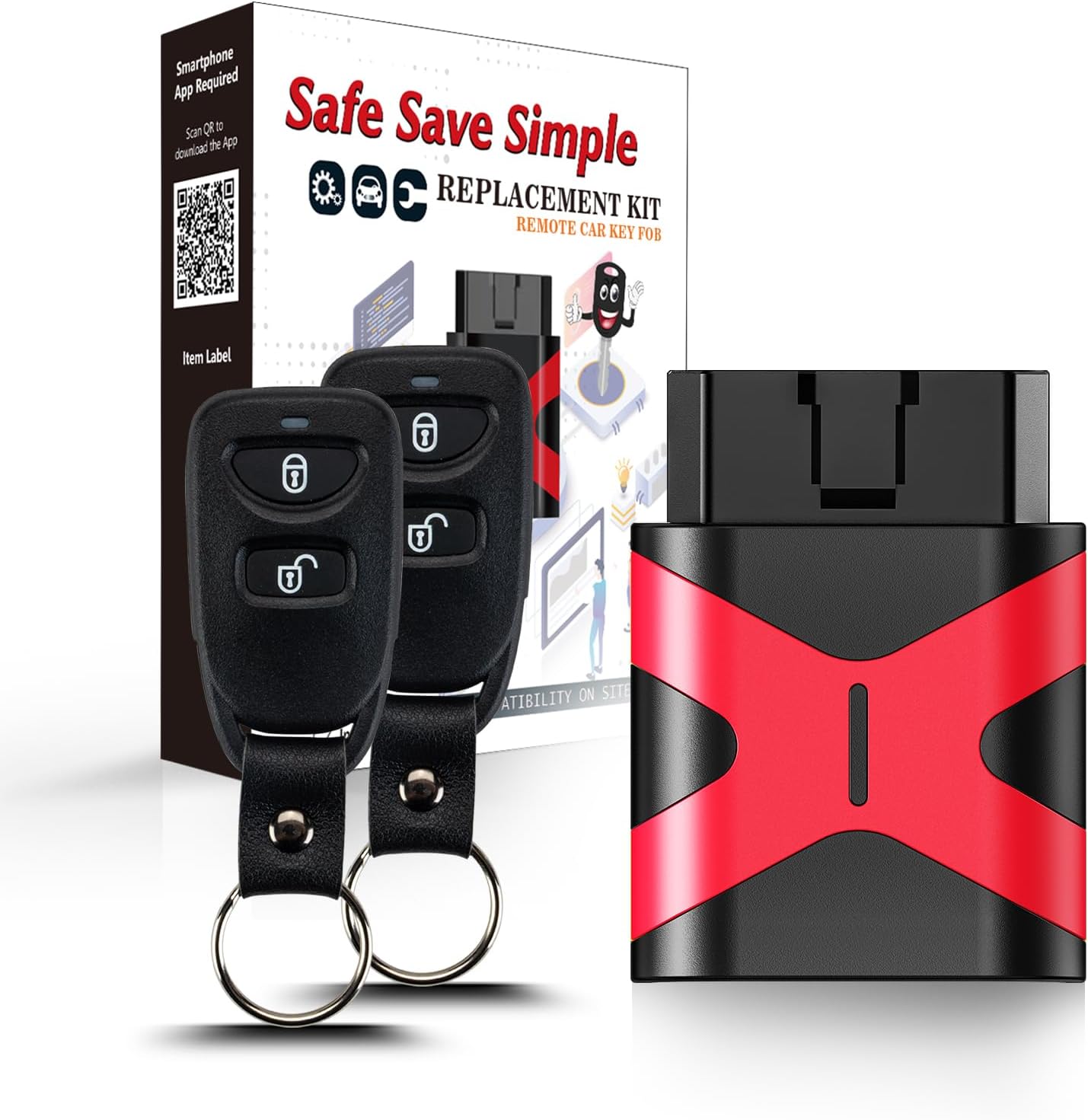 Simple Key Fob Keyless Entry Remote, Replacement for Hyundai Santa Fe 2007 2008 2009 2010 2011 2012 Remote PINHA-T038 (2)