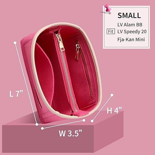 Miniatura 4 de Doxo Organizador de bolso organizador de bolsas para bolso y bolso bolsa en bolsa perfecto para Speedy 20 y más rosa-S