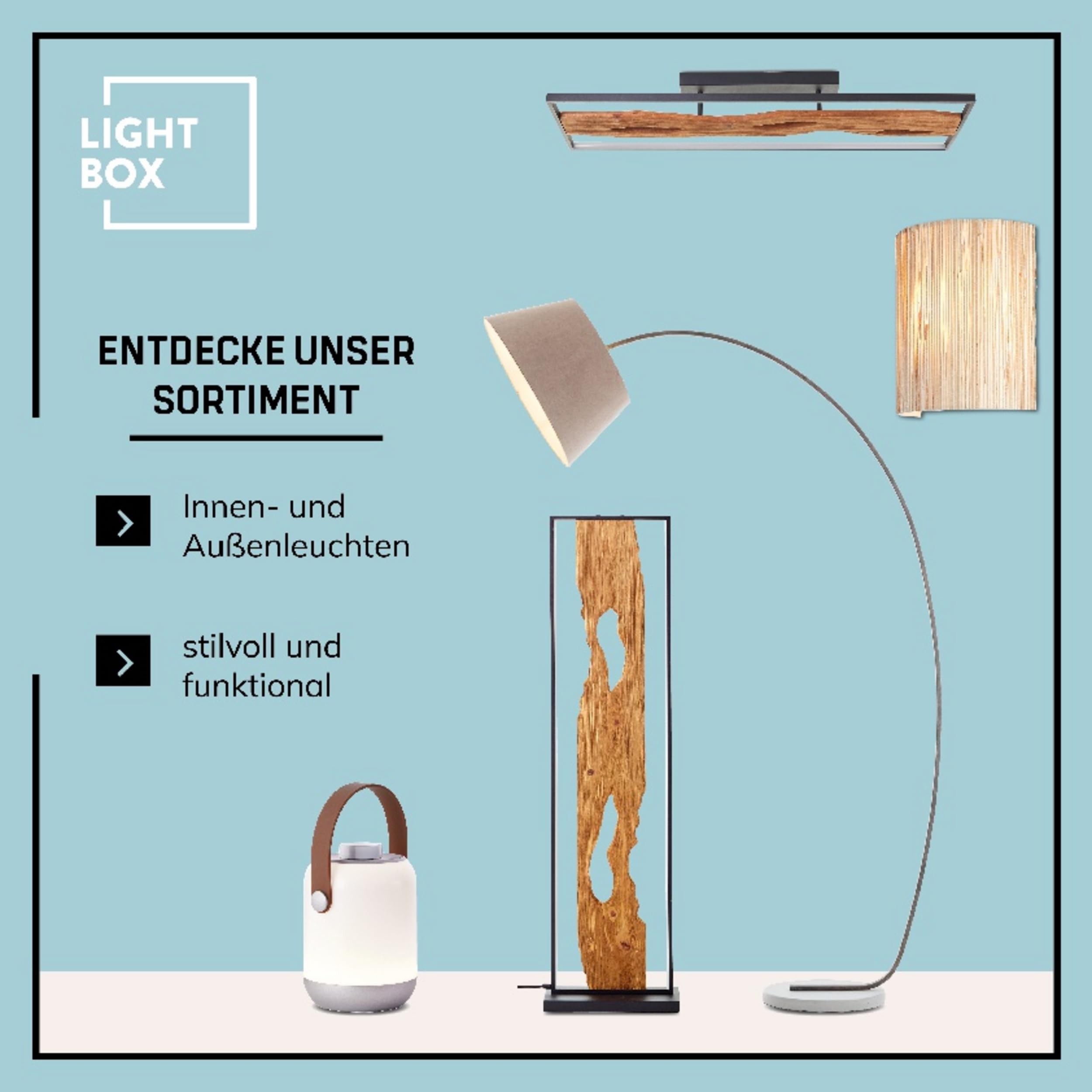 Lightbox Applique murale style nature - 26 x 23 cm - spot mural décoratif avec abat-jour en jonc de mer - dimmable uniquement avec variateur externe - pour le salon - douille E27 - en métal/jonc de