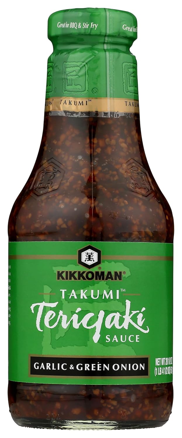 Kikkoman Takumi Teriyaki Sauce, Garlic & Green Onion, Great for BBQ & Stir Fry, 20.5 Ounce (Pack of 6)
