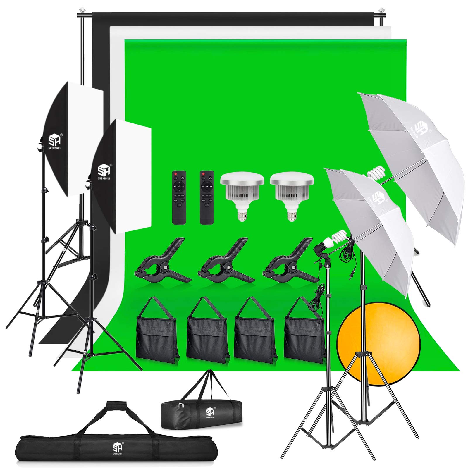 Buy 8.5x10FT Backdrop Stand with Photography Lighting Kit, 5500K