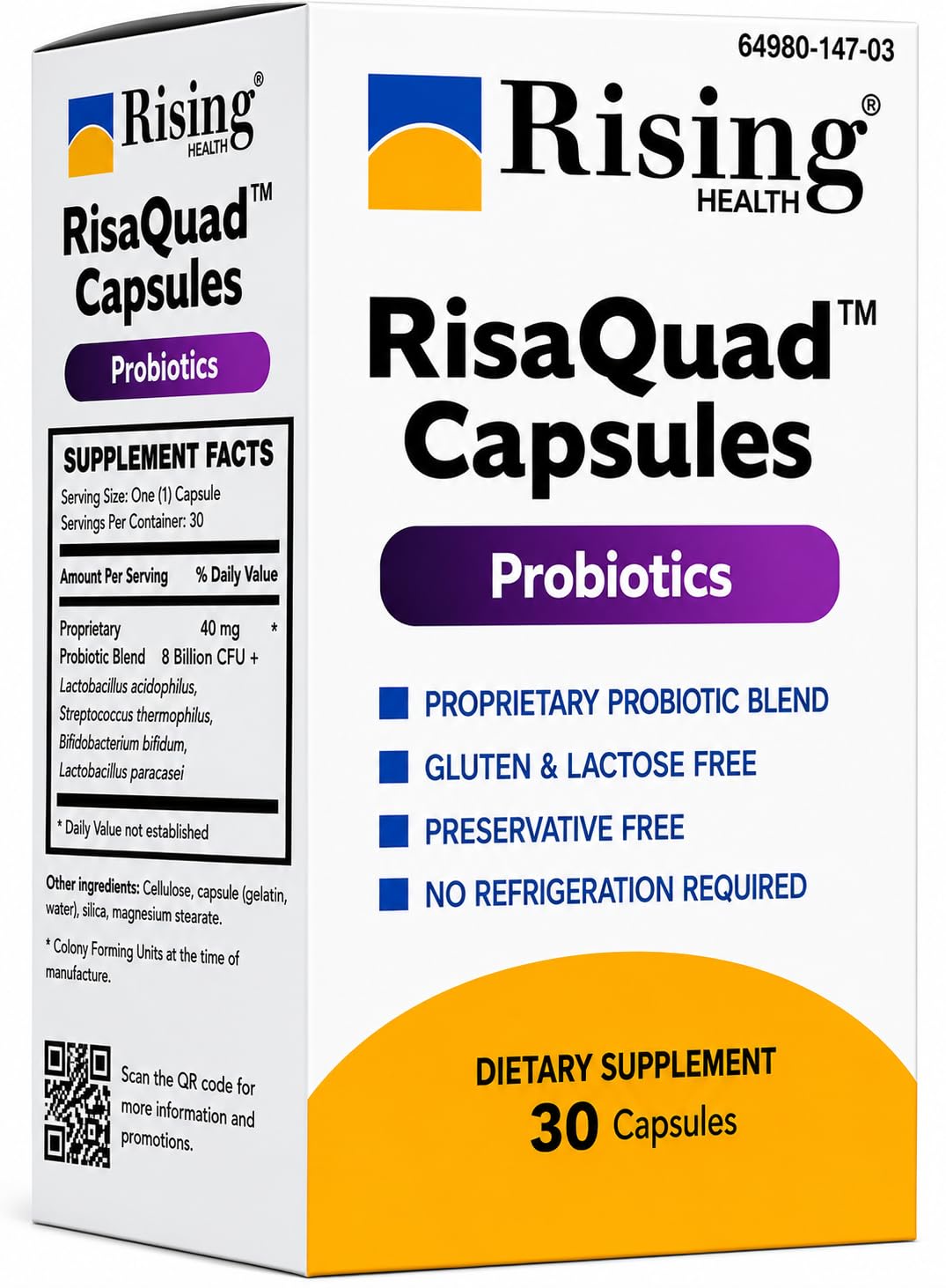Rising Health RisaQuad Probiotic Capsules