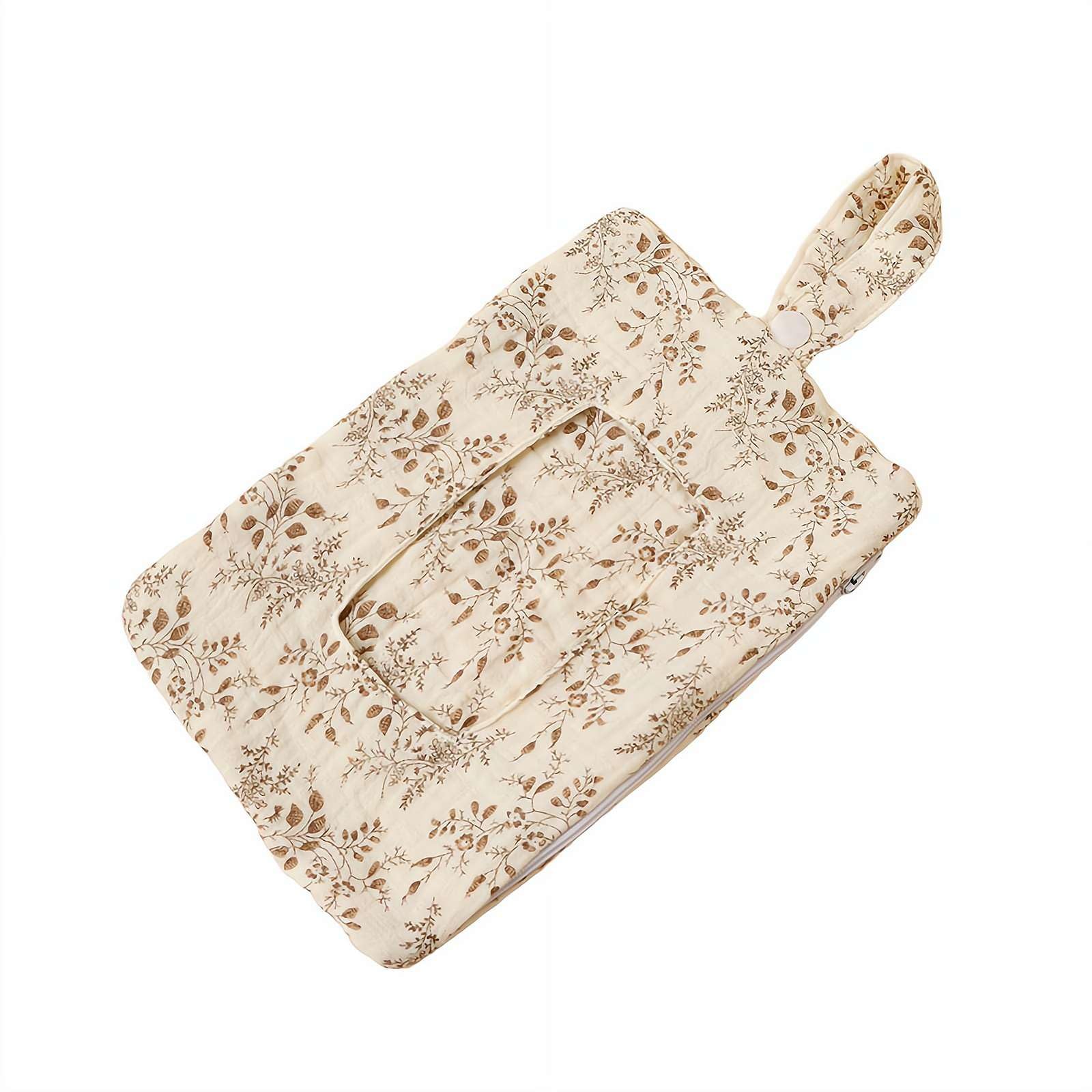 Quilted Baby Wipe Holder, 2026 Floral Quilted Diaper Pouch, Portable Mommy Bag for Stroller, for Travel Stroller Daily Casual