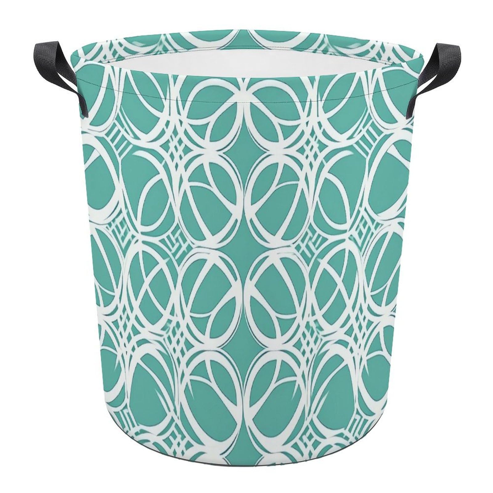 Grand panier à linge imperméable et pliable en tissu aqua pour la salle de bain