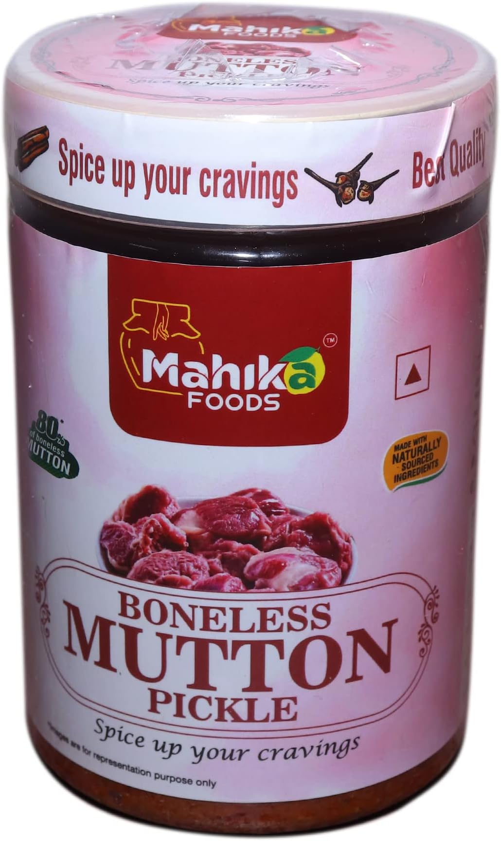MAHIKA FOODS Andhra Style Homemade Fresh Boneless Mutton Pickle 250 Gram, Gosht Ka Achar Authentic Taste of Tradition, Spicy, with No Added Preservatives…
