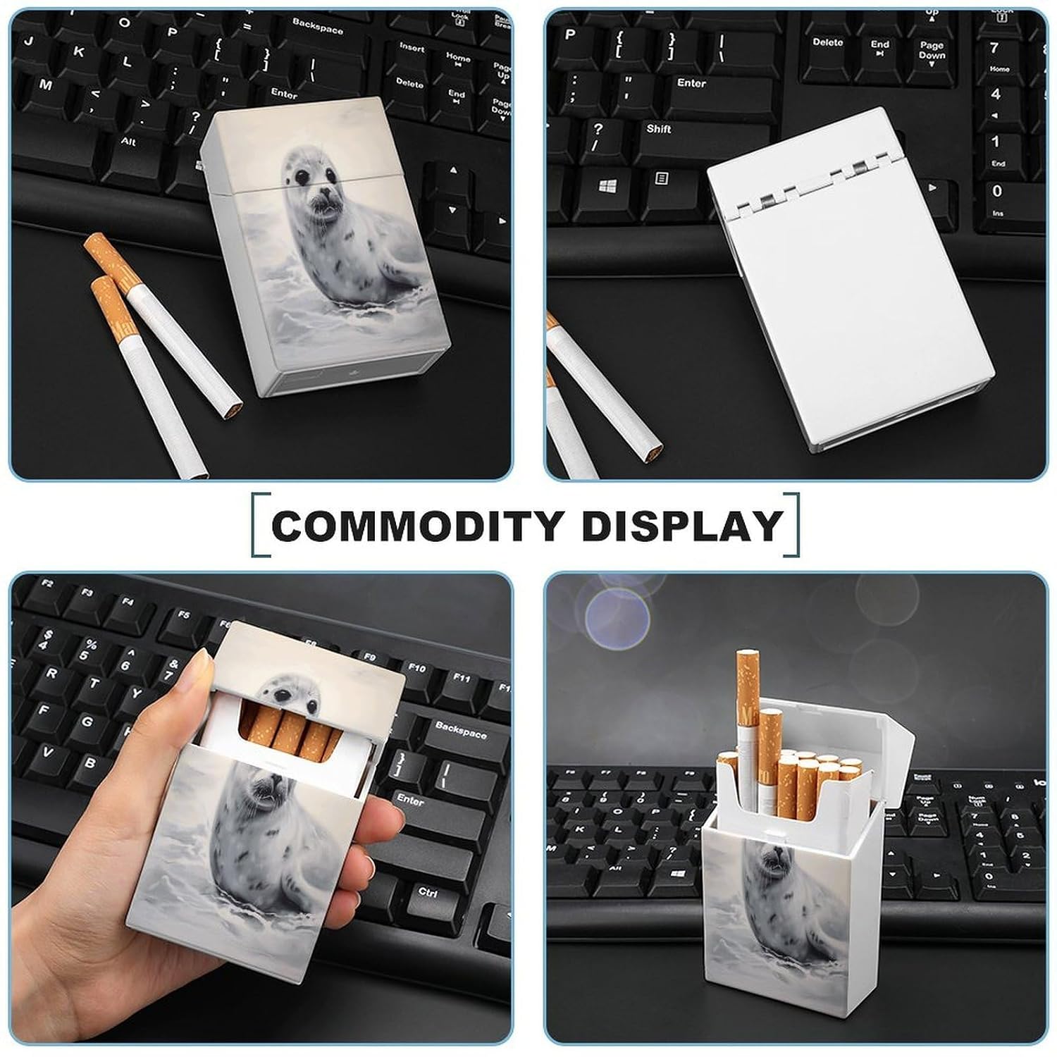 20PCS Harp Seal Cigarette Case Hard Shell for Men Women image 5