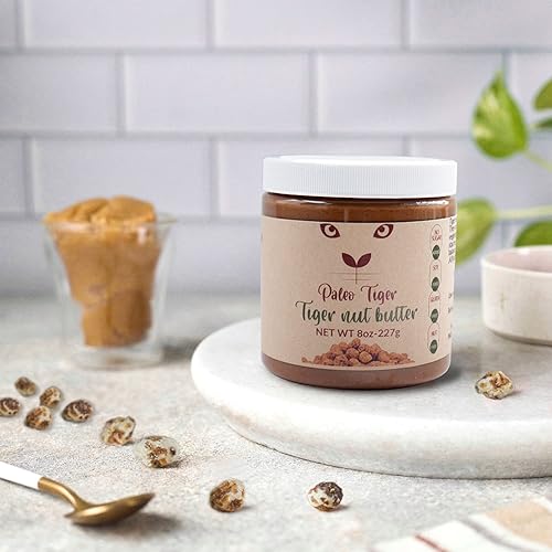 Miniatura 6 de PALEO TIGER | Mantequilla de nuez de tigre | Cumple con AIP y paleo | Ingredientes prebióticos altos sin nueces | Sin azúcar añadido | 30 integrales