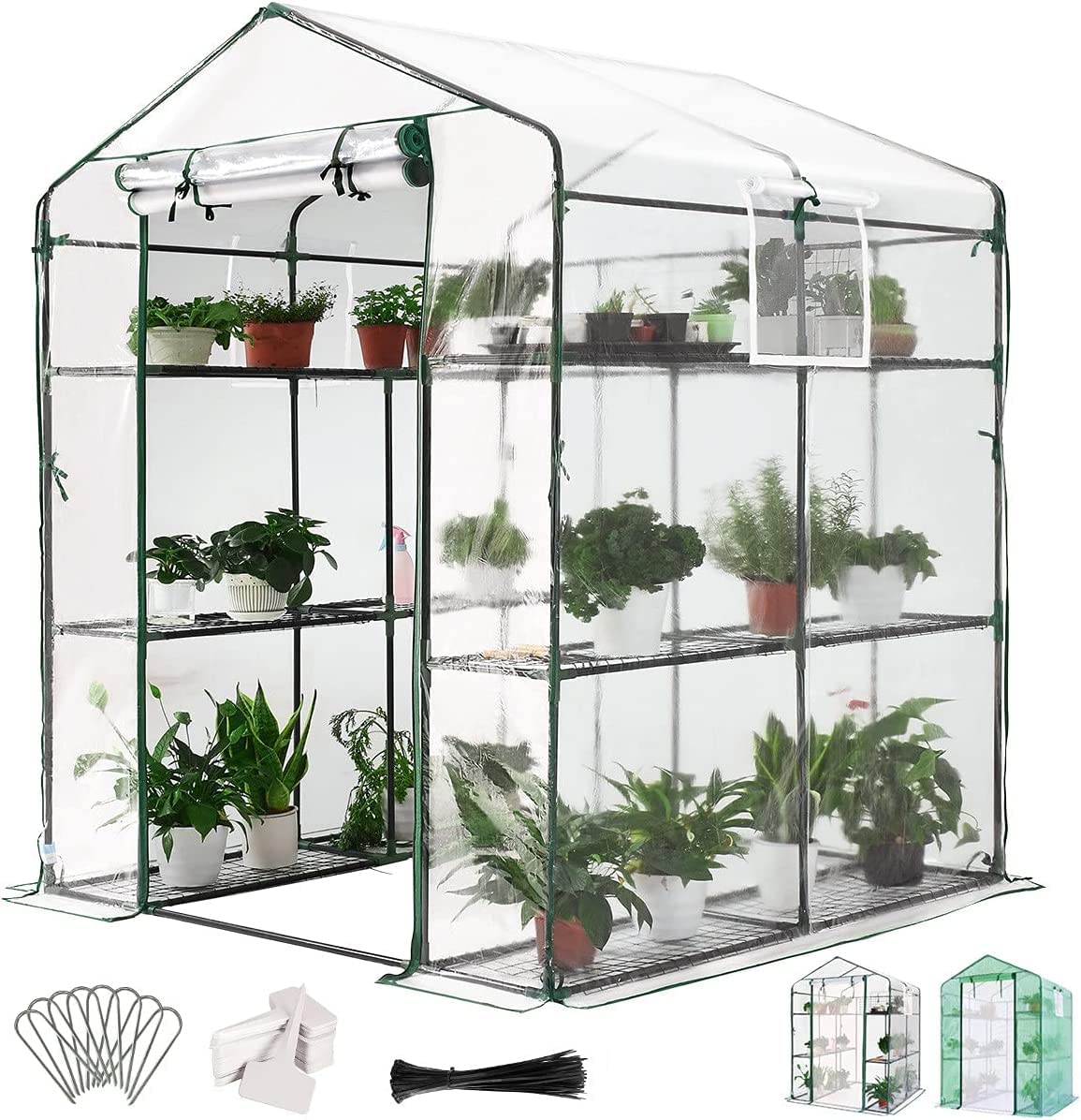 Amazon.co.jp: ビニールハウス ビニール温室 植物の温室 6段 園芸 