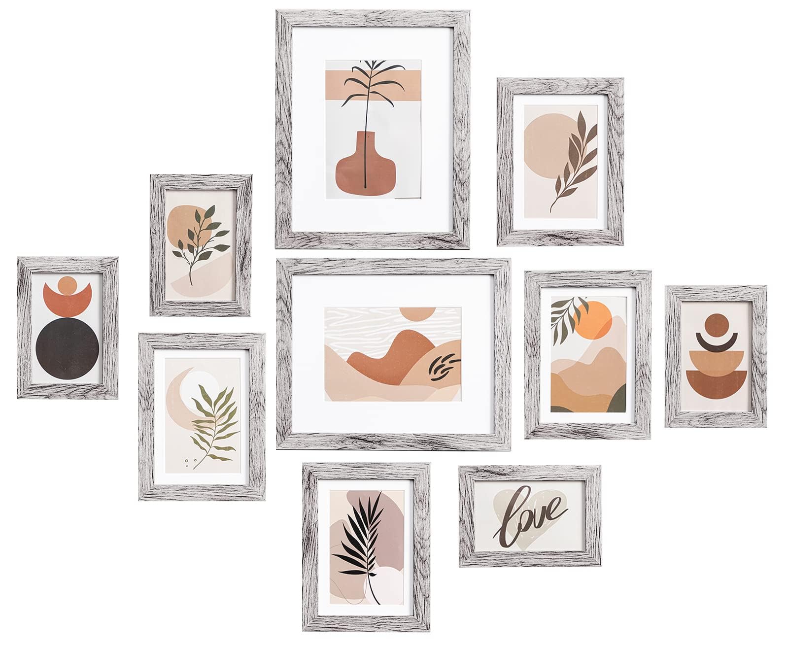 eletecpro 10 Pack Picture Frames, Including 4Pcs 4x6, 4Pcs 5x7, 2Pcs 8x10 Picture Frames Collage Wall Decor or Tabletop Display, Multiple Sizes Gallery Wall Frame Set