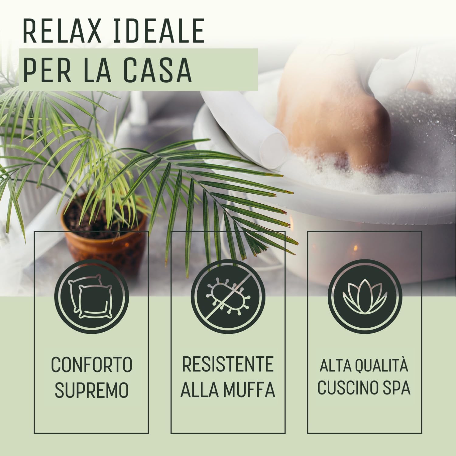 SilverRack Cuscino da bagno MEDIAMENTE MORBIDO [Bianco 3D] - Cuscino per il collo per vasca da bagno con ventose come accessorio per vasca da bagno - Cuscino per vasca da bagno