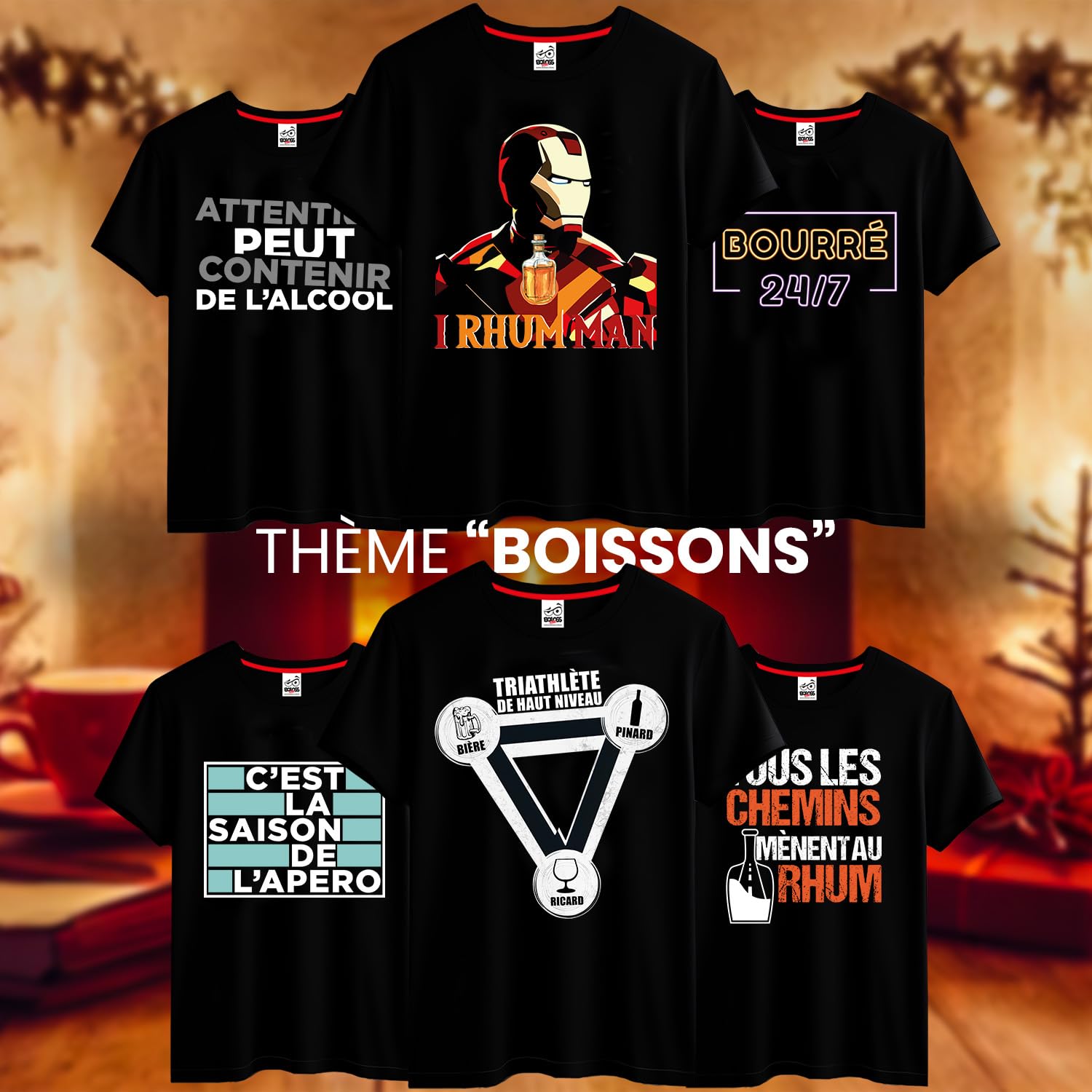BOLOSS - T-Shirt Humour Papa Homme, Cadeau Cadeau Noël Papa, Fête des pères, Cadeau Homme Noël Anniversaire, Tee Shirt Blague, Drôle, Comique