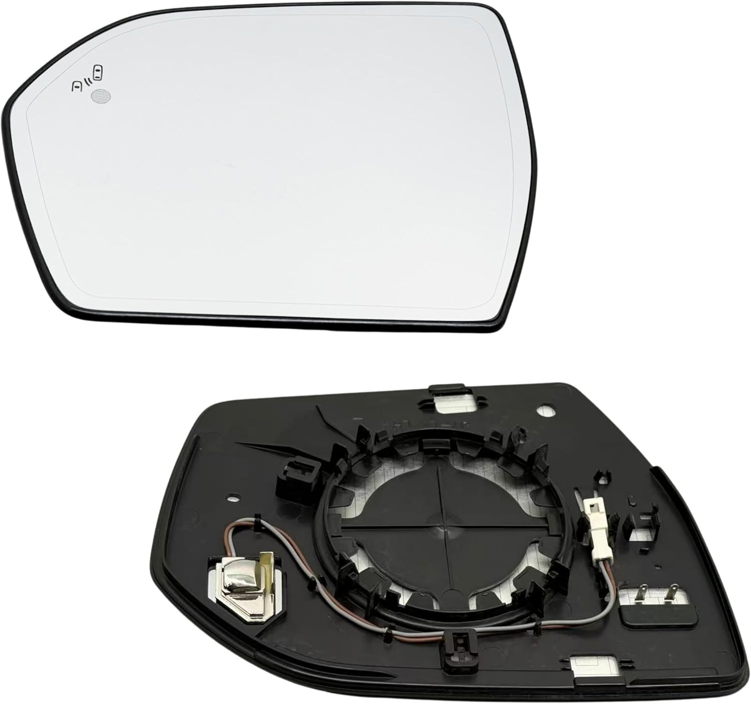 Left Driver Side Mirror Glass with Heated Blind Spot Detection Compatible with 2018 2019 Ford Expedition, 2018 2019 Lincoln Navigator, Replacement Without Auto-Dimming