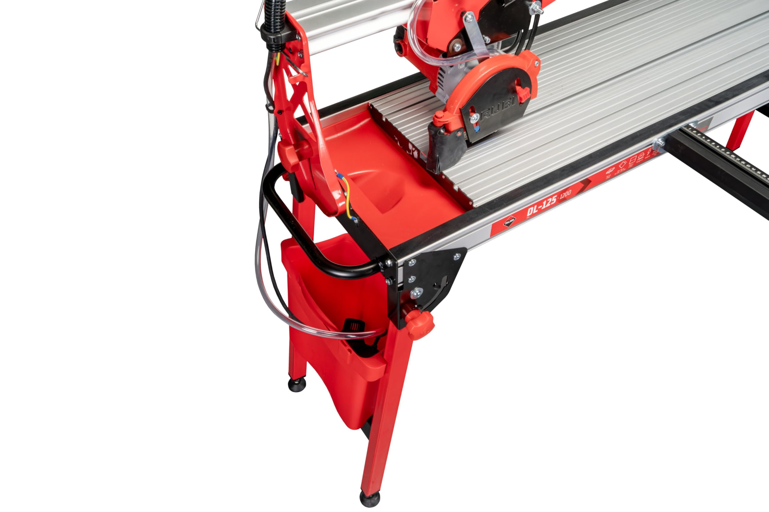 Scie circulaire plongeante DL-125 1200 – Coupe carrelage, céramique et grès – Rail guidage, laser, 1800W, zéro poussière