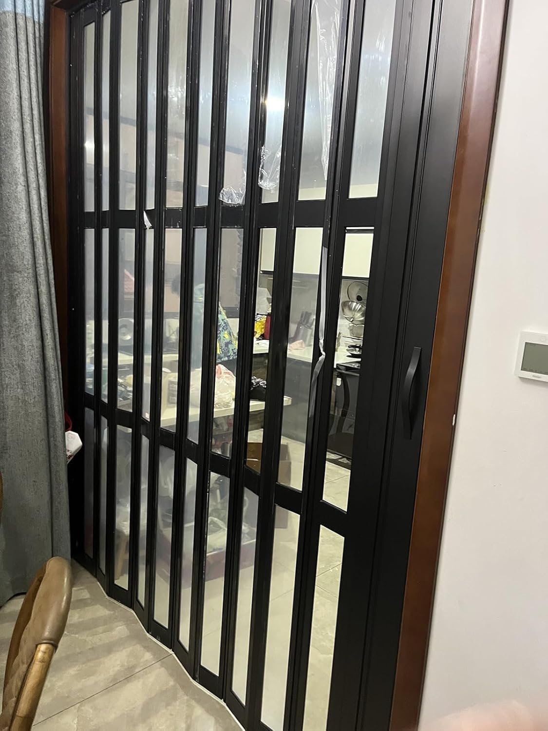 MESCXTY Sliding Folding Door Kit for Closet & Room Divider - Space-Saving Track Hardware Solution Easy Installation Stylish Home Organization