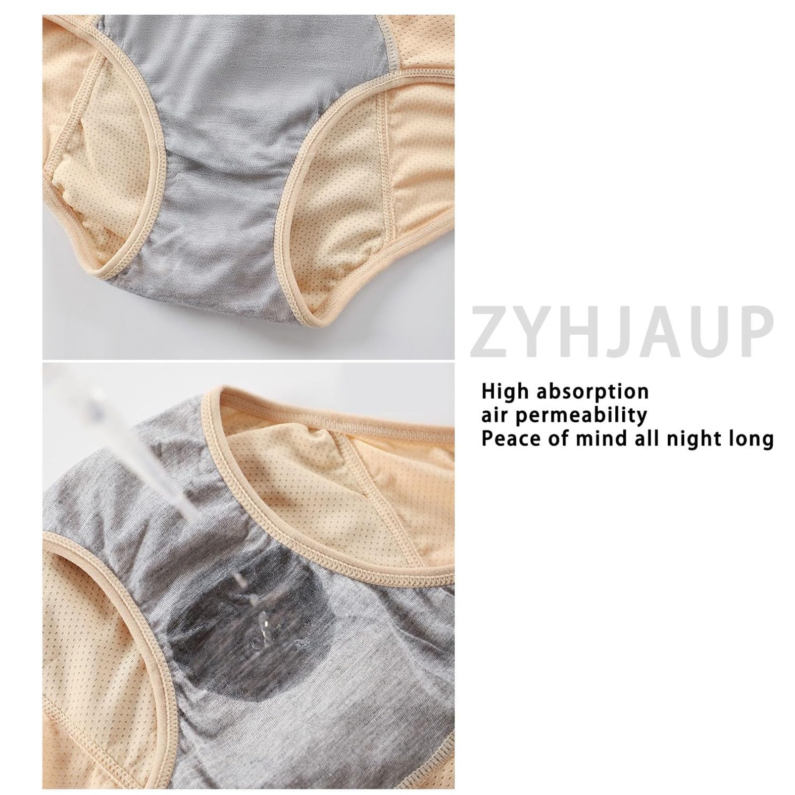 Bragas Menstruales a Prueba de Fugas, Ropa Interior de Incontinencia para Mujer, Bragas Protectoras Menstruales Posparto, Ropa Interior para Incontinencia Lavables y Reutilizables