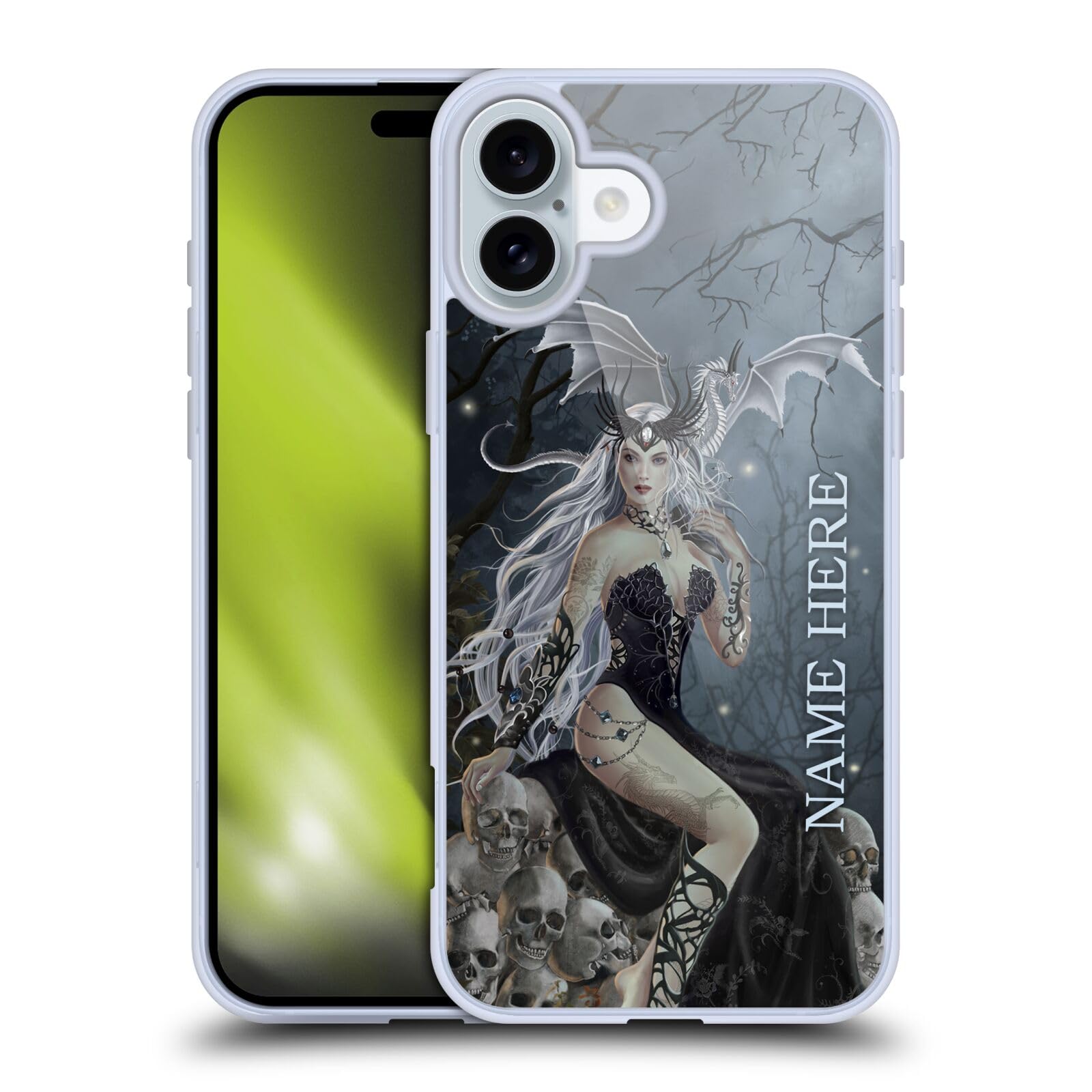 Coque gel iPhone 16 Plus Nene Thomas personnalisable avec votre nom et initiale