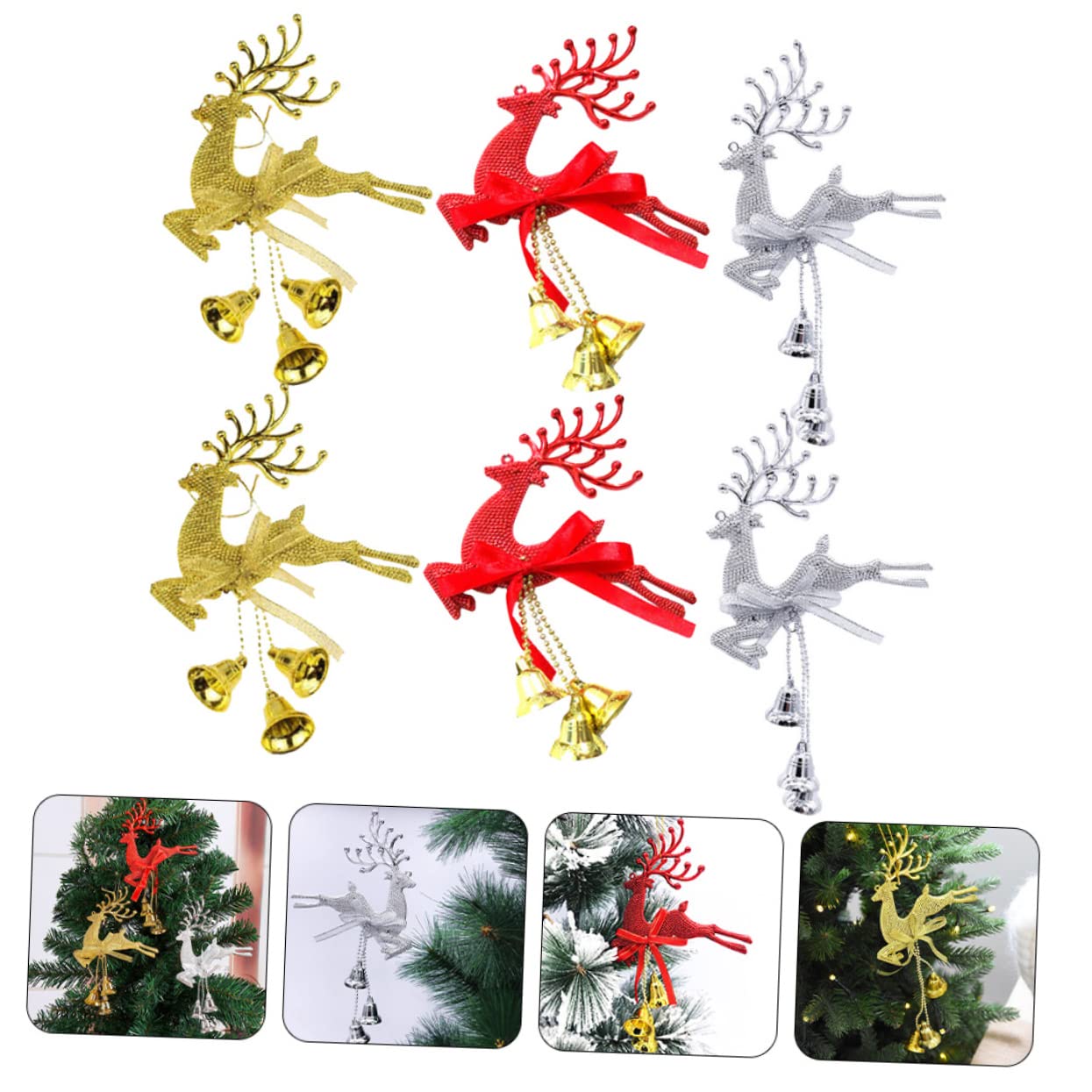 Zerodeko 5 Juegos Colgante De Ciervo Navideño Navidad Mimbre Globo Día Festivo Decoración Árbol Cajas Ventana Decoraciones Home Decoracion Colgante De Alce El Plastico 6 Piezas X 5