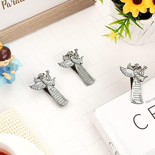 Miniatura 5 de Clip para visera solar con diseño de ángel guardián, protege a mis pasajeros, medalla de zinc bendita viajar de forma segura, clip de visera para
