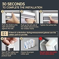 Vista 6 de Persianas celulares opacas sin cables, sin herramientas, sin taladro, persianas de panal para ventanas, aislamiento térmico, fácil limpieza, fácil