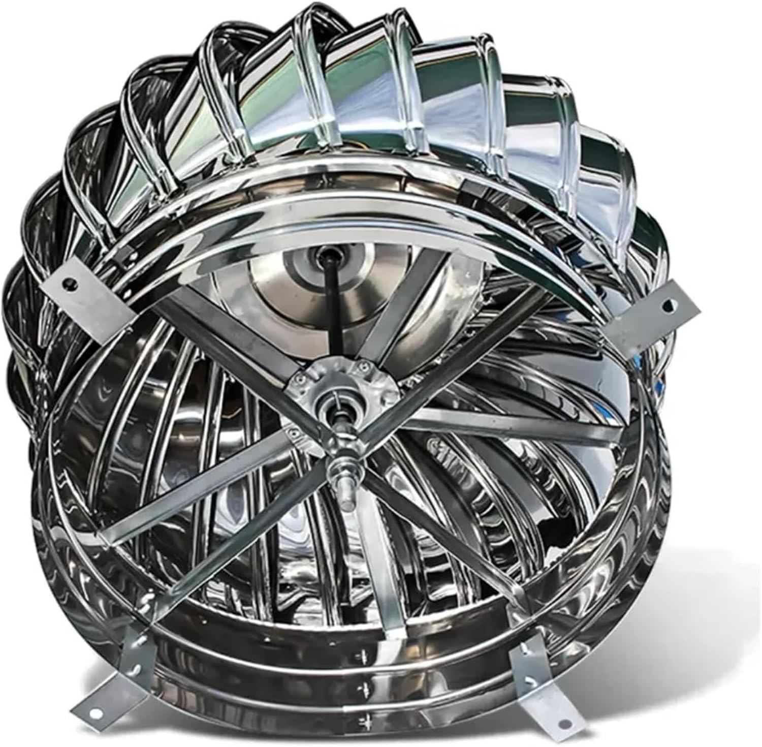 Roof Wind,Stainless Steel Turbine Ventilator Vents Roof Wind Turbines Cap Vent, 4.3" ~ 15.7" Air Vent Outlet Rotating, No Electricity Loss, Energy-Efficient (Color : One Color, Size : 110m