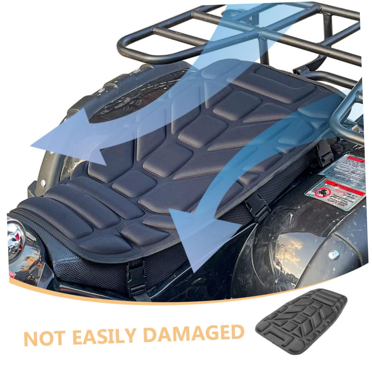 Gatuida Motorradsitzpolster Schwarz PVC Atmungsaktiv für Motorrad und ATV | Ersatz Atv Modifikationskissen, Bequem und Luftdurchlässig, Passgenau für Beach Bike