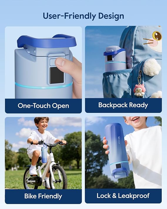 زجاجة WATERH Boost سعة 32 أونصة باللون الأبيض + زجاجة Boost سعة 16 أونصة باللون الأزرق