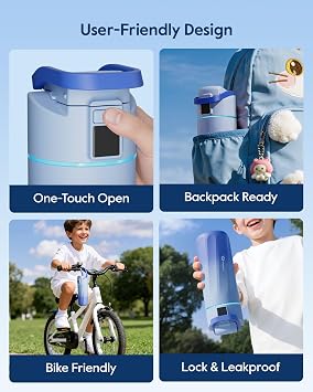 زجاجة WATERH Boost سعة 32 أونصة باللون الأبيض + زجاجة Boost سعة 16 أونصة باللون الأزرق