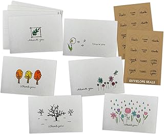 Sugartown Greetings Nature Thank You Cards Pack - 24 Assorted Blank Than...