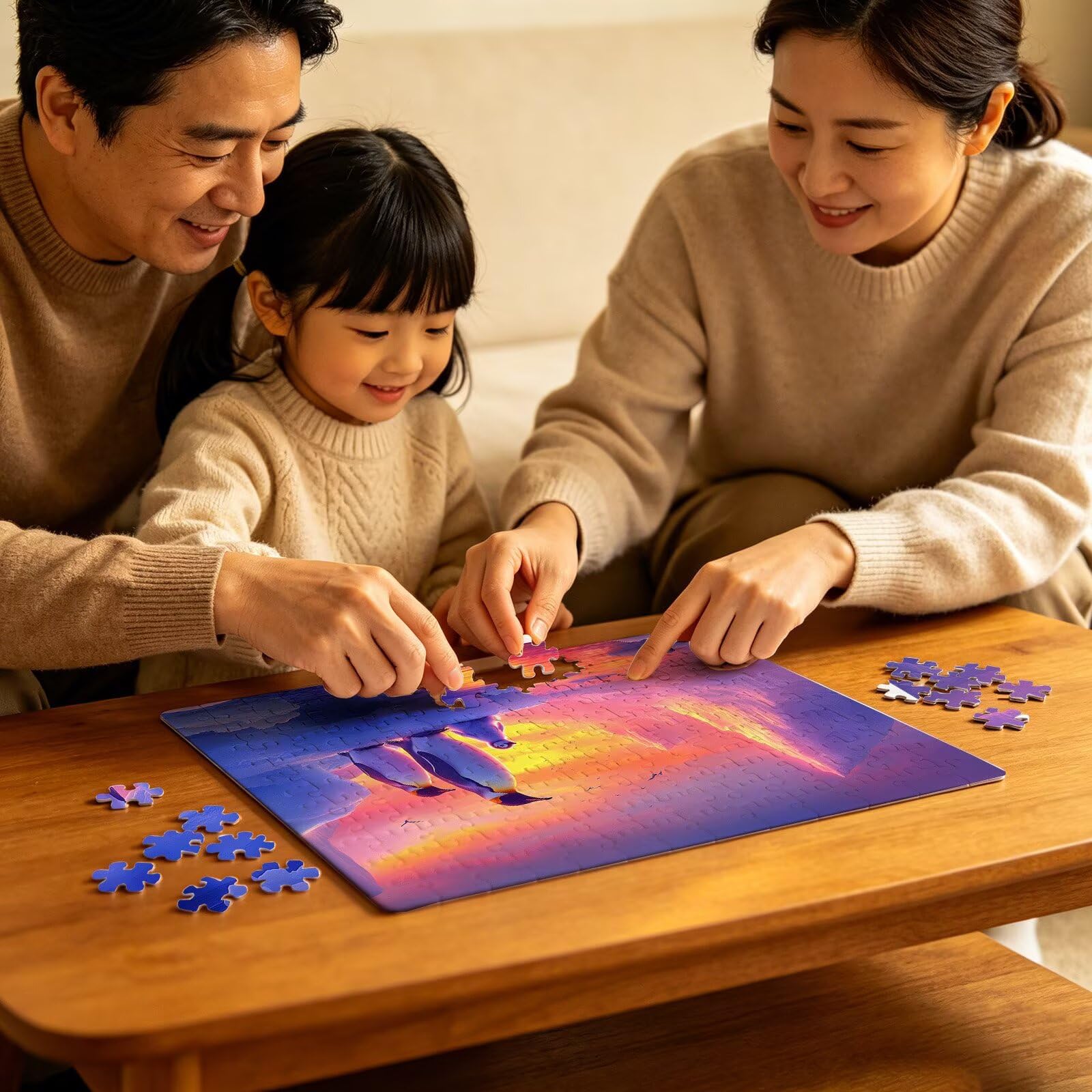Puzzle 5000 sztuk pingwin zwierzęcy - duże drewniane puzzle - puzzle 5000 elementów dla dorosłych - gra inteligencyjna - opakowanie pudełka - precyzyjne cięcie - jakość kolorowe puzzle do wystroju
