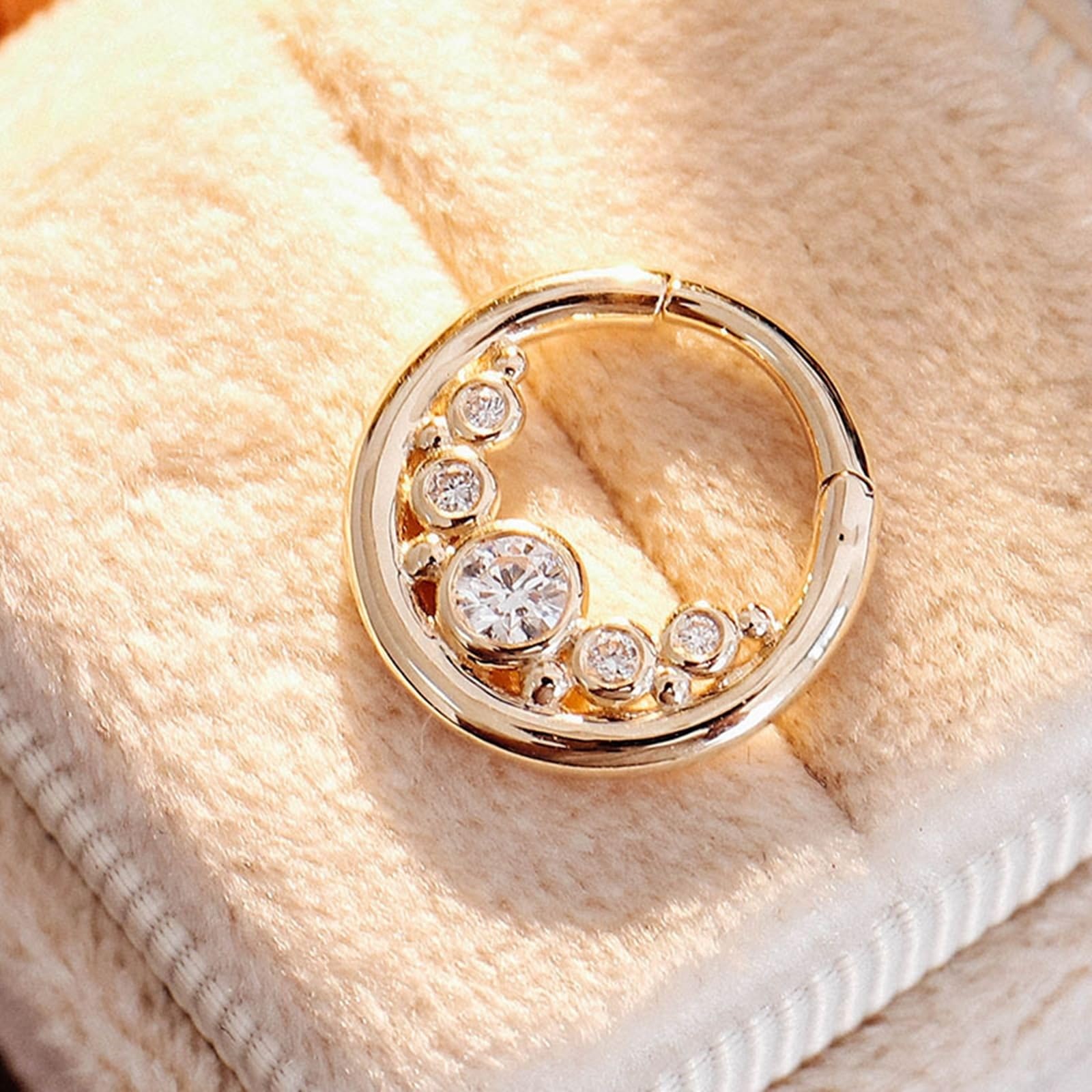 AMDXD Pendientes de oro amarillo Au375 de 9 quilates, para mujer, clásicos, con moissanita, oro de 9 quilates, pendientes de oro boho real, Oro amarillo de 9 quilates (375), Moissanita