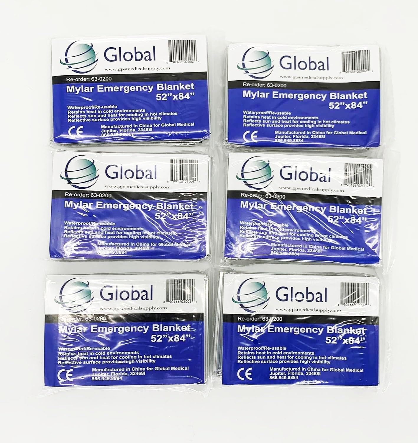 Emergency Mylar Thermal Blankets – 6 Pack | Survival Space Fire Blankets for Outdoor Adventures, Marathons, First Aid | Waterproof & Windproof | Ideal for Camping & Hiking Emergency Mylar Thermal Blankets – 6 Pack | Survival Space Fire Blankets for Outdoor Adventures, Marathons, First Aid | Waterproof & Windproof | Ideal for Camping & Hiking