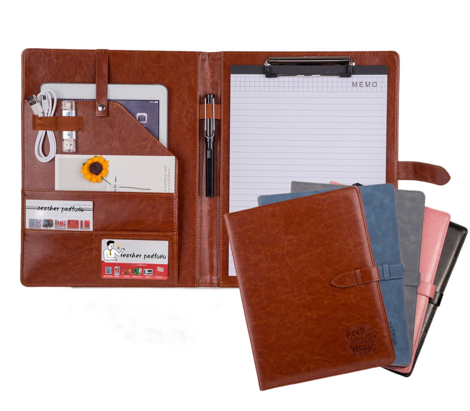 Porte-documents en cuir, organiseur de documents juridiques pour