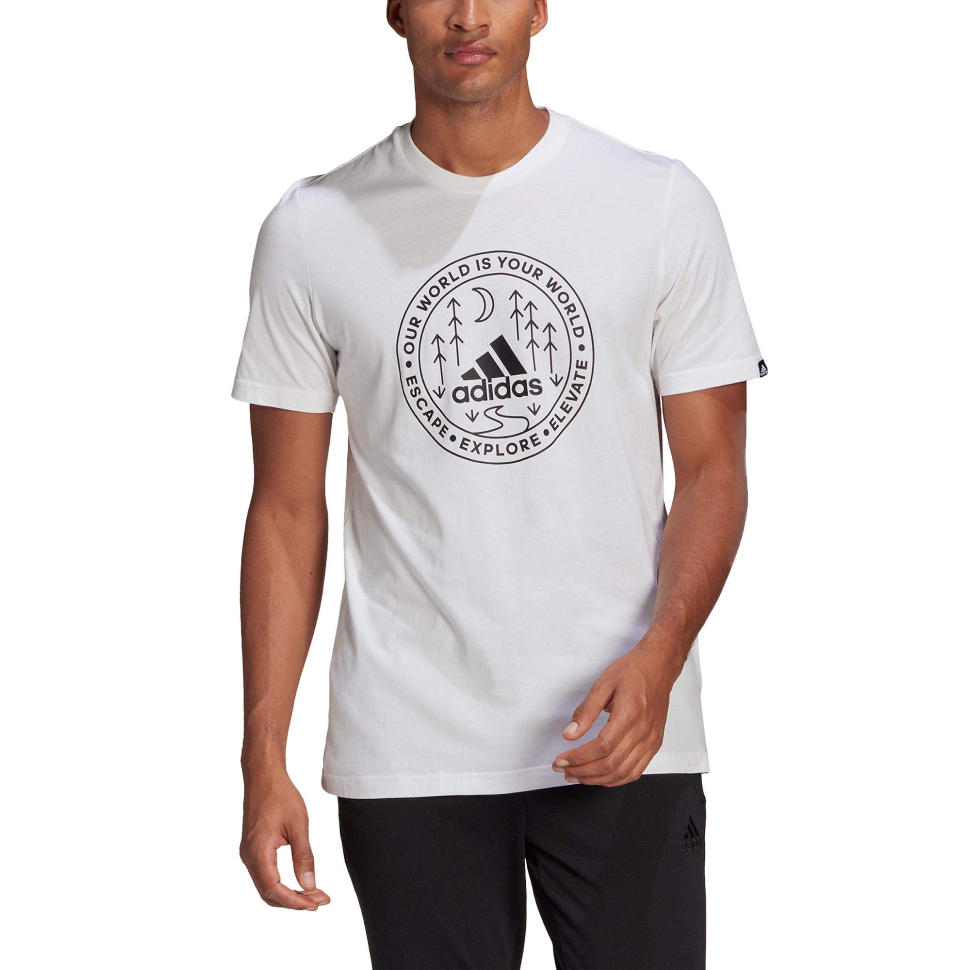 adidas GL2690 M CRCL XPLR T T-shirt white 2XL : Amazon.co.uk: Fashion