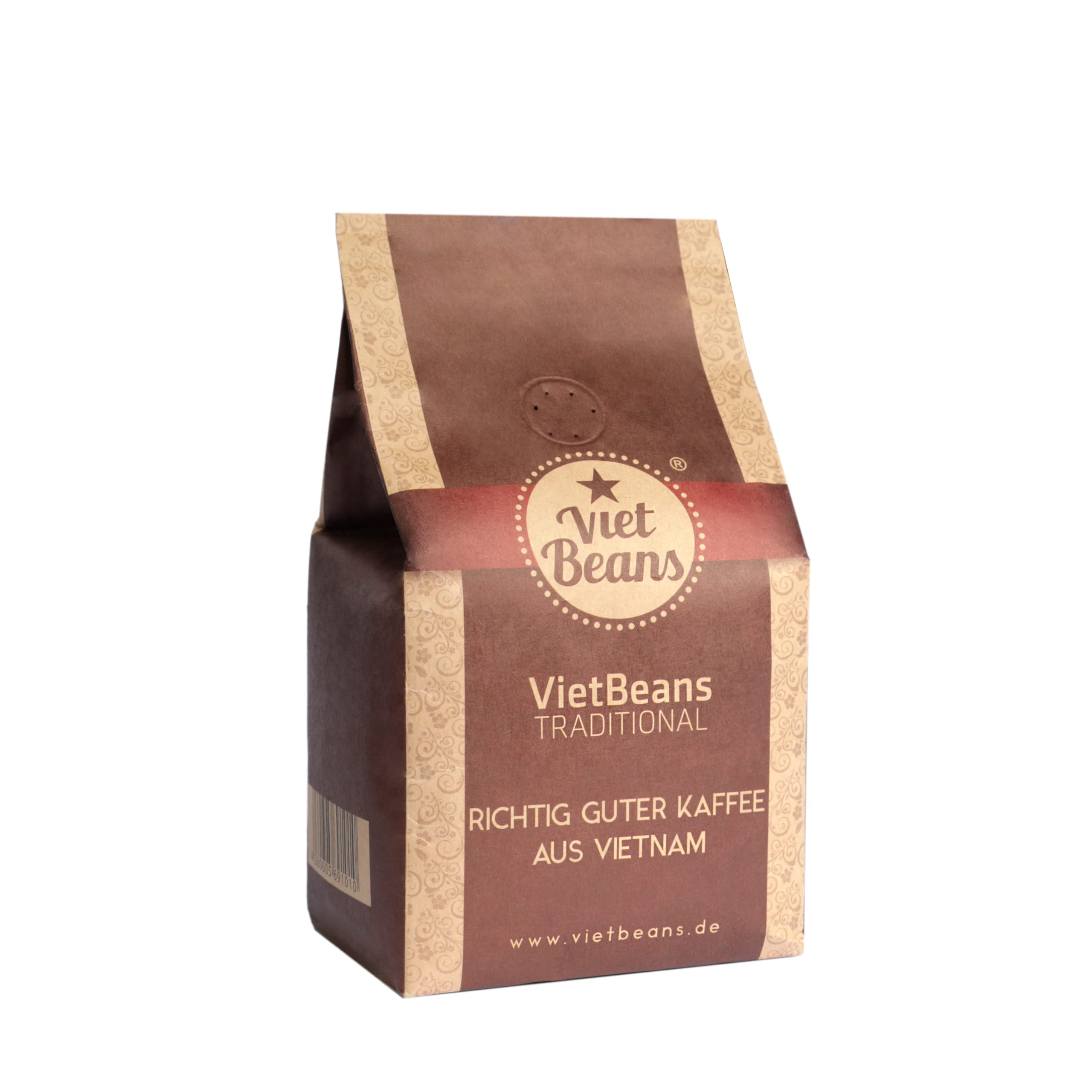 Vietnamesisches Kaffee-Starterset VietBeans Gemahlen - 2 x 250g + Filter (Phin) + gez. Kondensmilch - Vietnam - Hochwertiger vietnamesischer Kaffee